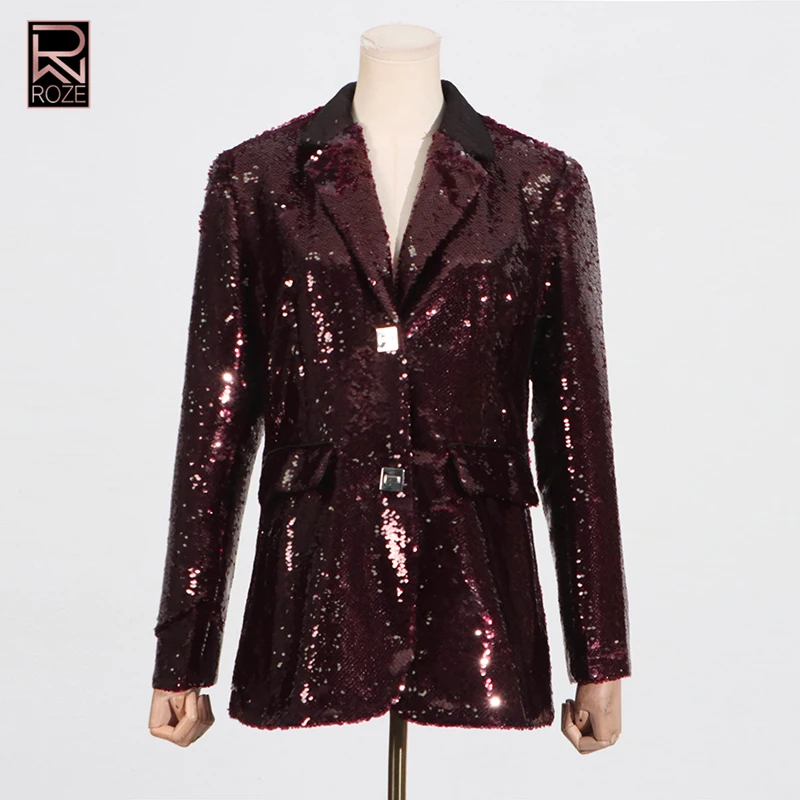 Однотонные темпераментные шикарные куртки с блестками для женщин, пиджак с зубчатым воротником и длинными рукавами, лоскутный пиджак на пуговицах, женское новое пальто
Однотонные темпераментные шикарные куртки с блестками для женщин, пиджак с зубчатым воротником и длинными рукавами, лоскутный пиджак на пуговицах, женское новое пальто