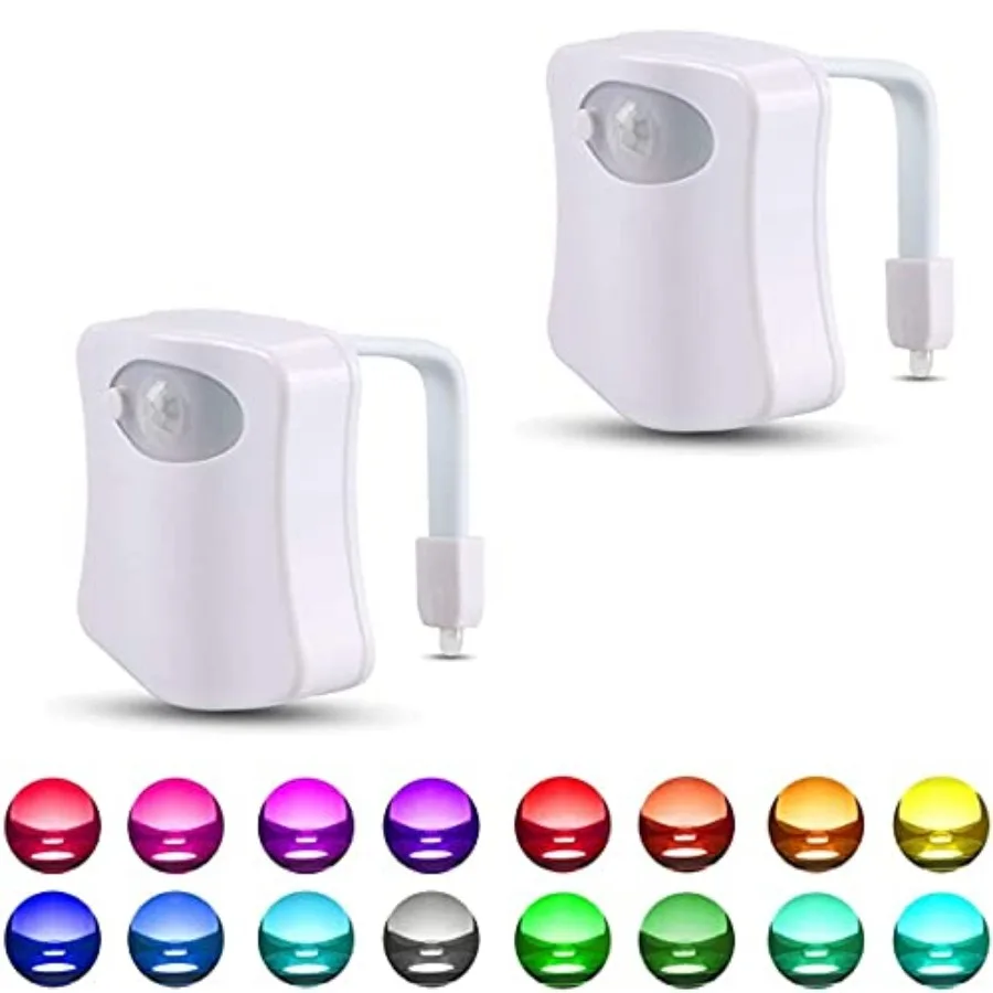 2-Pack Toilet Night Light, Motion-Activated LED Lamp with UV Light, 16-Color Changing, Tap-Activated, Smart Night Light for Bat
2-Pack Toilet Night Light, Motion-Activated LED Lamp with UV Light, 16-Color Changing, Tap-Activated, Smart Night Light for Bat