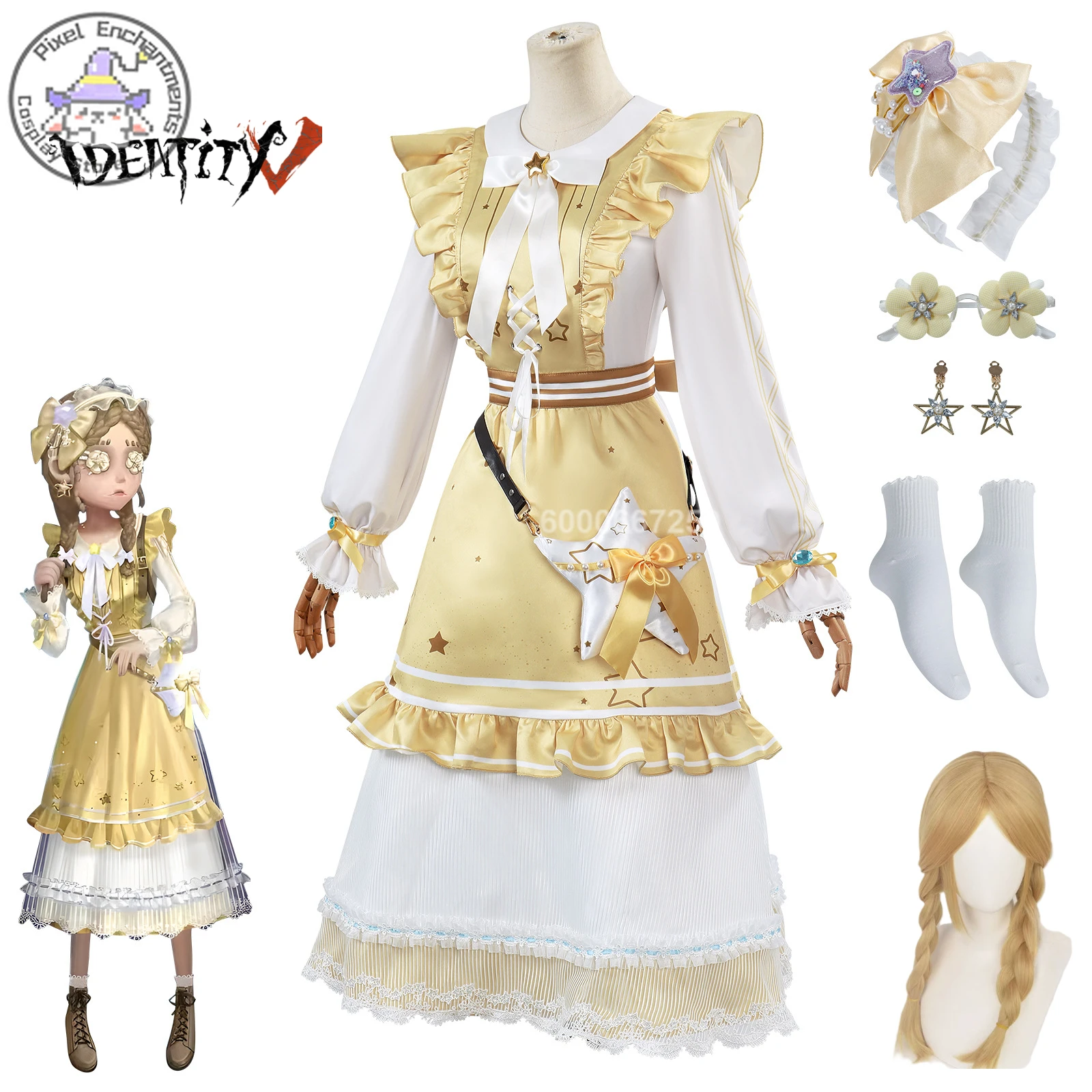 Game Identity V Toy Merchant Cosplay Costume for Women Wig Dress Cute Lolita Suit Anime Clothes Halloween Role Playing Comic Con
Game Identity V Toy Merchant Cosplay Costume for Women Wig Dress Cute Lolita Suit Anime Clothes Halloween Role Playing Comic Con