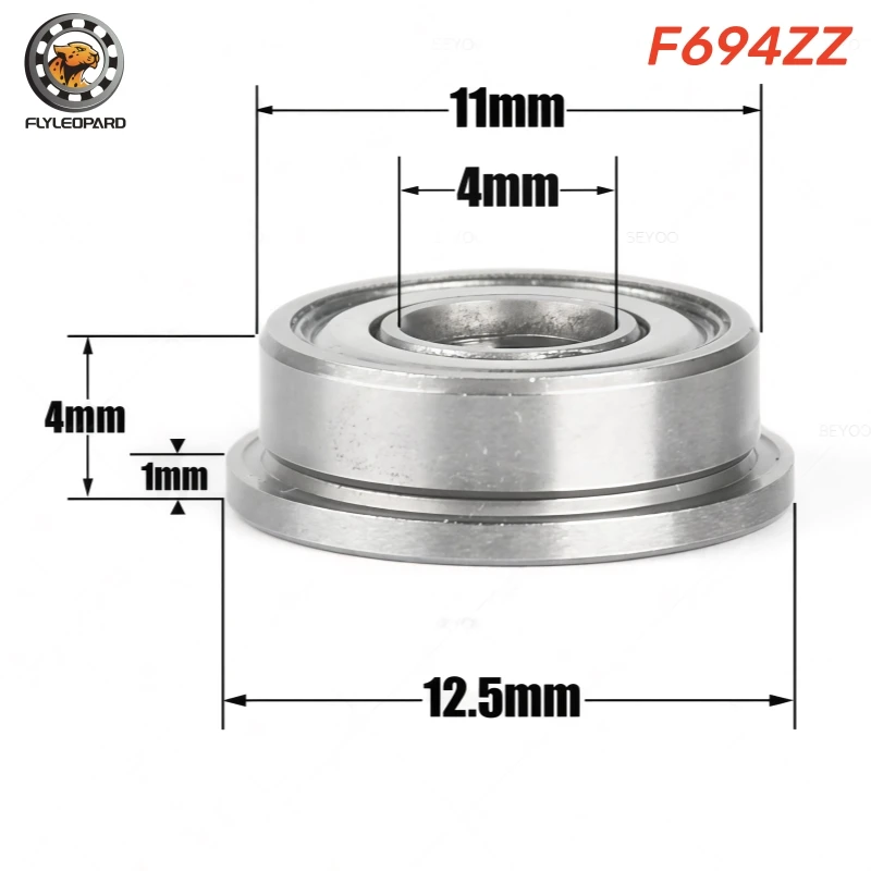 10Pcs F694 ZZ Flange Bearing 4x11x4 mm ABEC-7 Double Shielded Chrome Steel for Micro Motor
10Pcs F694 ZZ Flange Bearing 4x11x4 mm ABEC-7 Double Shielded Chrome Steel for Micro Motor