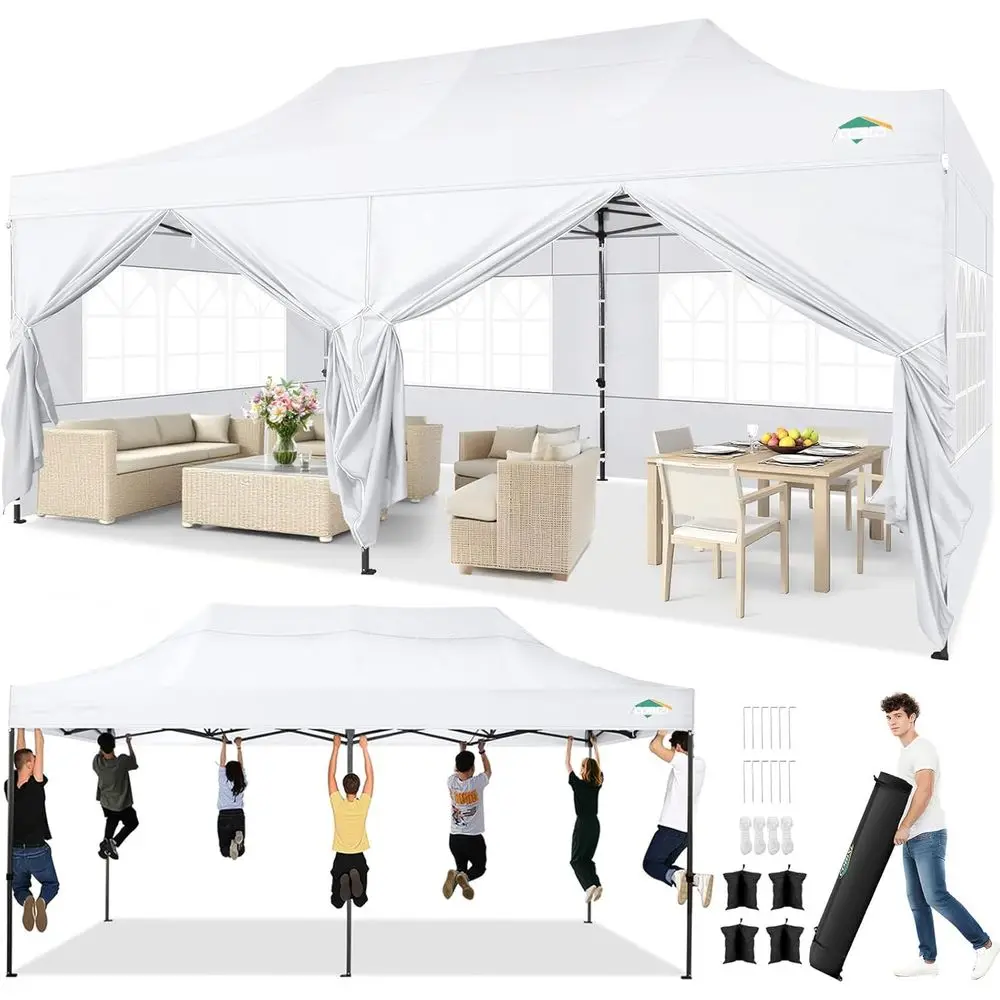 Всепогодный уличный шатер 10x20 для мероприятий, сверхпрочный, с 6 боковыми стенками, водонепроницаемый, коммерческий, для свадеб, белый
Всепогодный уличный шатер 10x20 для мероприятий, сверхпрочный, с 6 боковыми стенками, водонепроницаемый, коммерческий, для свадеб, белый