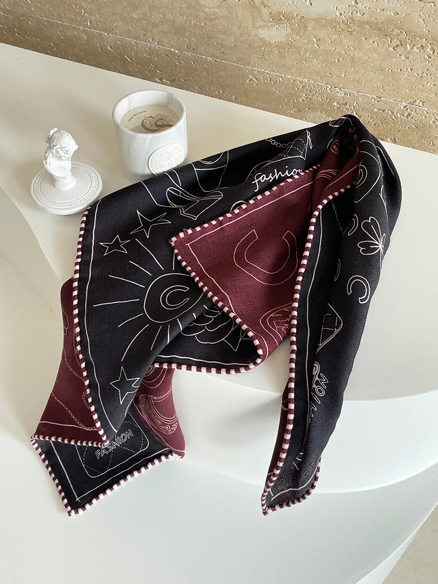 Double Faced Silk Wool Scarf 65CM Small Winter Scarves Hand Rolled Shawls Head Neck Accessories Christmas Lover Gift
Double Faced Silk Wool Scarf 65CM Small Winter Scarves Hand Rolled Shawls Head Neck Accessories Christmas Lover Gift