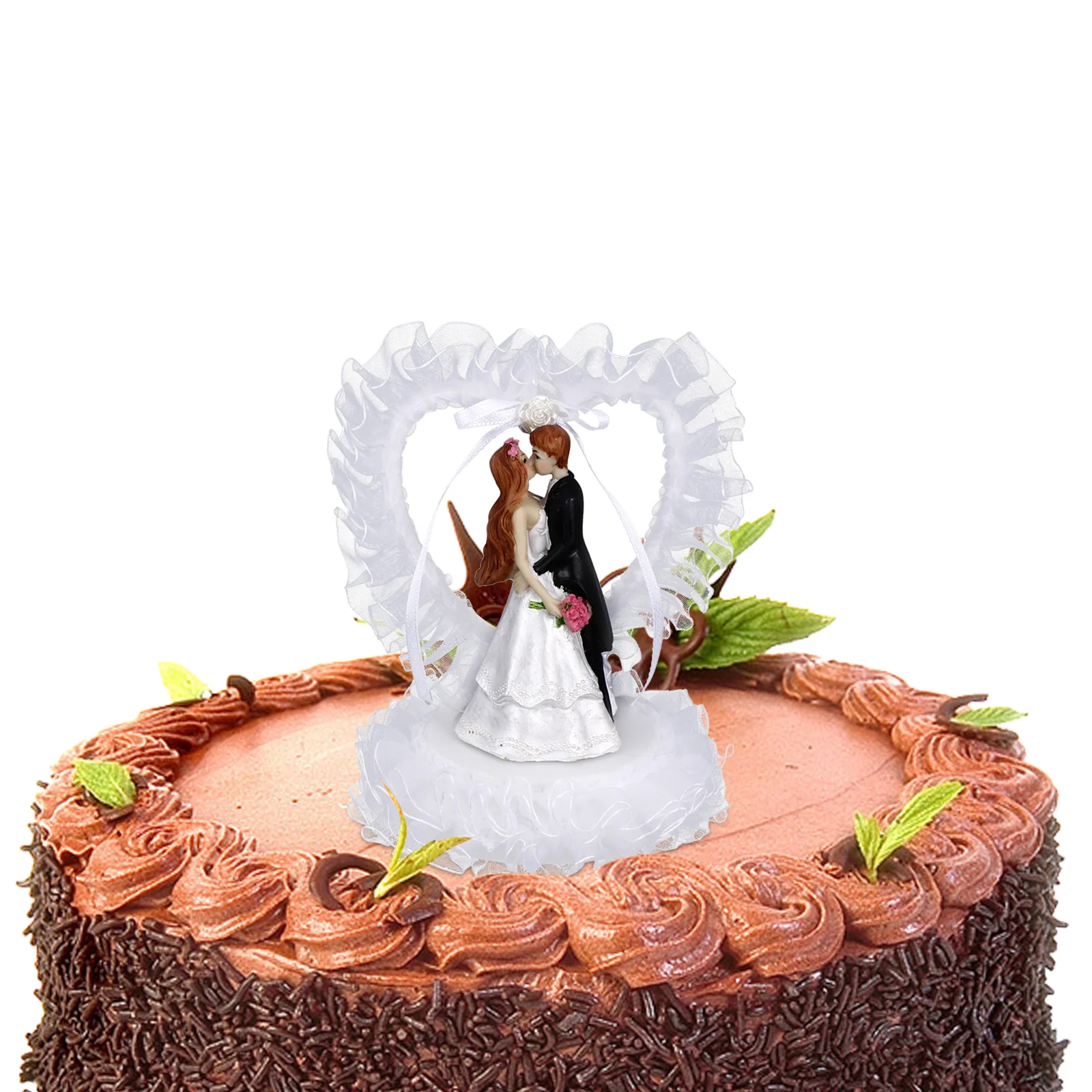1Pcs Romantic Bride Groom Cake Ornament Wedding Cake Decor Heart Shape Dessert Table Adornment Dessert Table Adornment 
1Pcs Romantic Bride Groom Cake Ornament Wedding Cake Decor Heart Shape Dessert Table Adornment Dessert Table Adornment