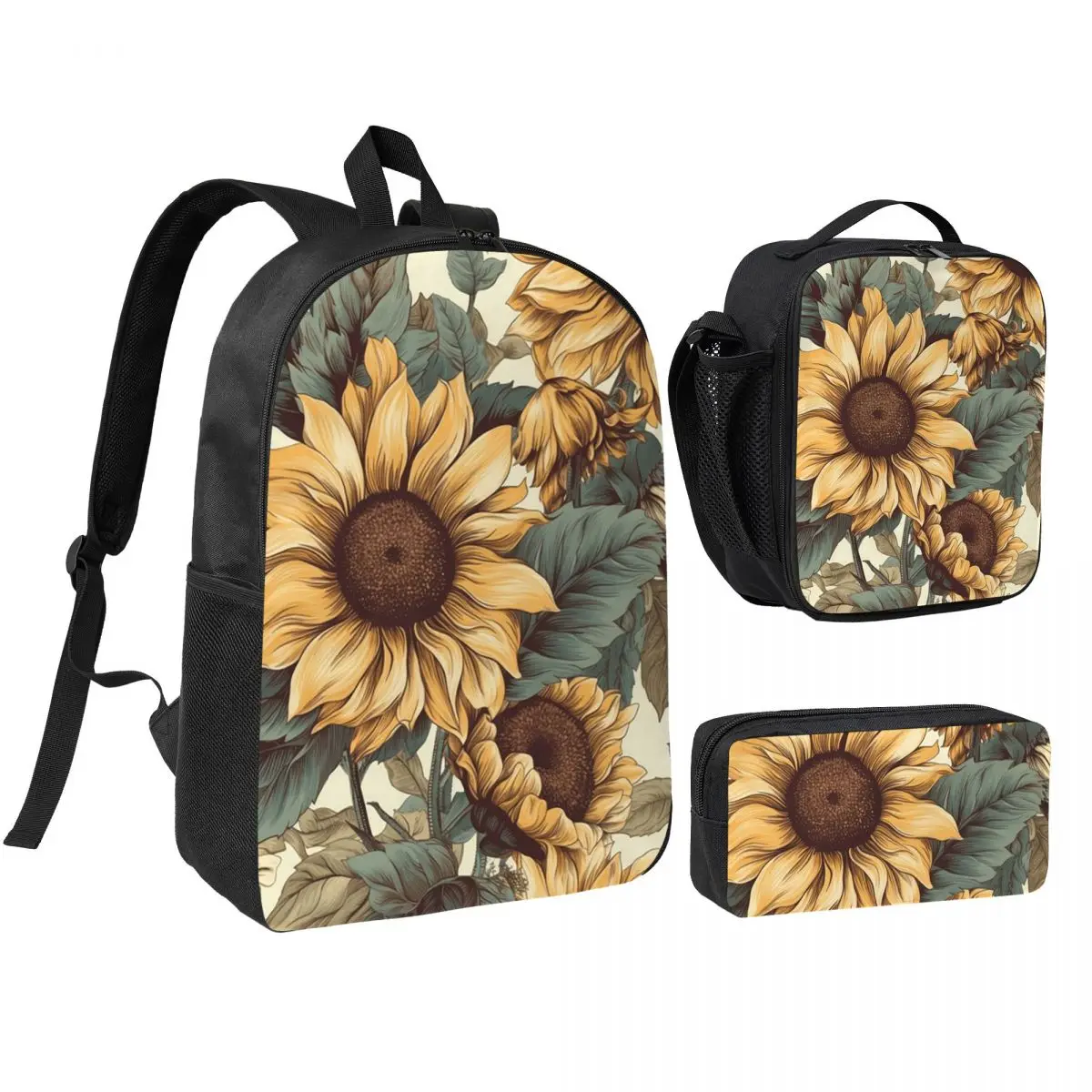 Golden Sunflower Cluster Vintage Botanical Drawing Backpack BookBag School Bag Shoulder Bags 3ps Insulated Lunch Bag Pencil Case
Golden Sunflower Cluster Vintage Botanical Drawing Backpack BookBag School Bag Shoulder Bags 3ps Insulated Lunch Bag Pencil Case