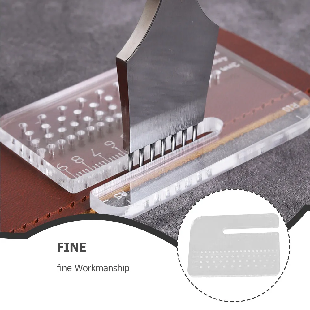 Pull The Ruler Acrylic Hole Punch Tool Large Stitching Puncher Craft DIY Accessories For Leathercraft
Pull The Ruler Acrylic Hole Punch Tool Large Stitching Puncher Craft DIY Accessories For Leathercraft