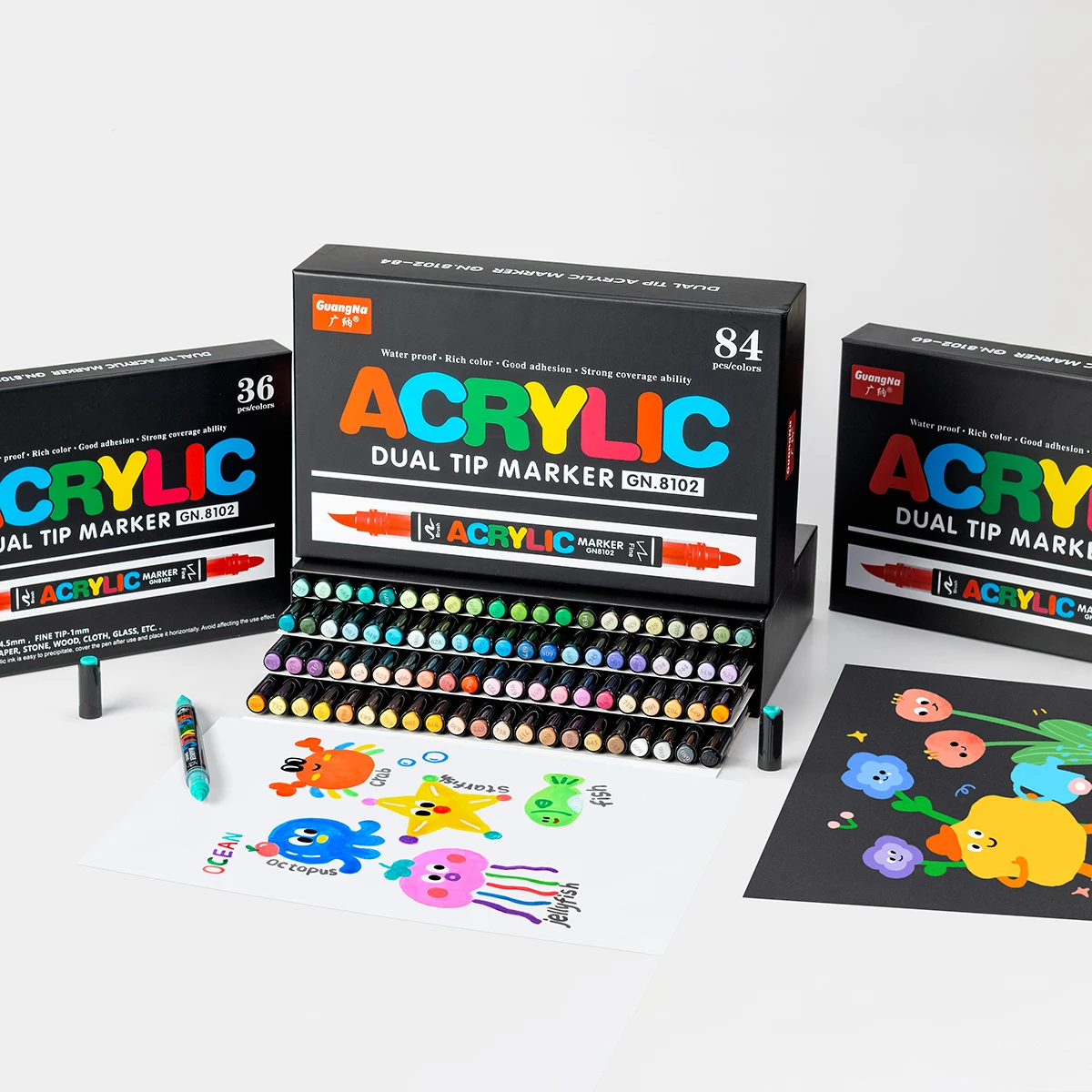 36/60/84 Colors 8102 Acrylic Marker Pen Watercolor Pigment Pen Art Supplies Creative Double-ended Design School Suppli
36/60/84 Colors 8102 Acrylic Marker Pen Watercolor Pigment Pen Art Supplies Creative Double-ended Design School Suppli