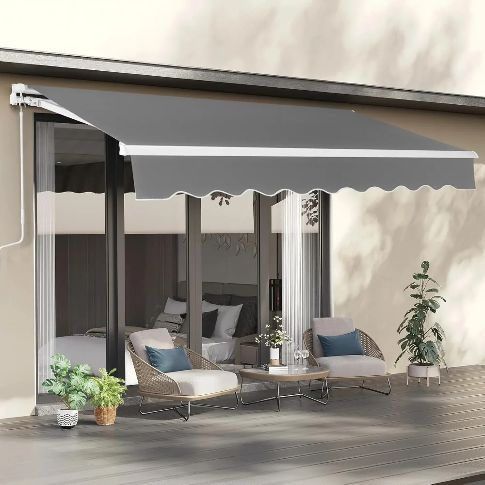12' x 10' Retractable Awning for Patio Awning Door Awning with Manual Crank Handle, Aluminum Frame Door Canopy UV Resistant
12' x 10' Retractable Awning for Patio Awning Door Awning with Manual Crank Handle, Aluminum Frame Door Canopy UV Resistant