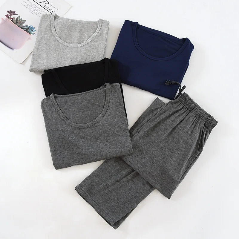 Весенне-летний мужской пижамный комплект из модала с длинными рукавами, спортивный костюм большого размера, мягкий костюм для сна
Весенне-летний мужской пижамный комплект из модала с длинными рукавами, спортивный костюм большого размера, мягкий костюм для сна