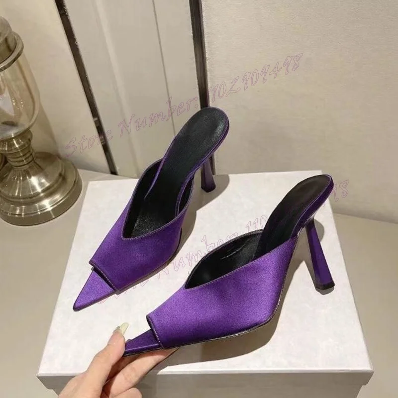 Purple Satin Pointy Toe Slippers Stiletto High Heels Shoes for Women Cut Heels Sexy Evening Party Shoes 2024 Zapatos Para Mujere
Purple Satin Pointy Toe Slippers Stiletto High Heels Shoes for Women Cut Heels Sexy Evening Party Shoes 2024 Zapatos Para Mujere