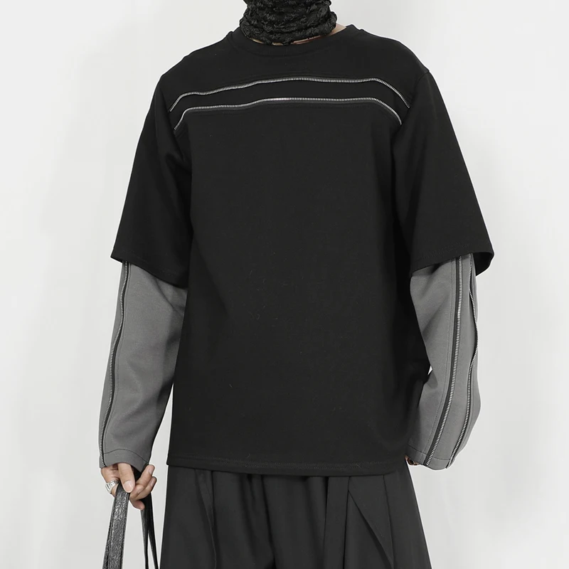 Original Men's Heavyweight Top Autumn/Winter Zipper Decoration Design with Contrast Loose Round Neck Pullover Sweater
Original Men's Heavyweight Top Autumn/Winter Zipper Decoration Design with Contrast Loose Round Neck Pullover Sweater