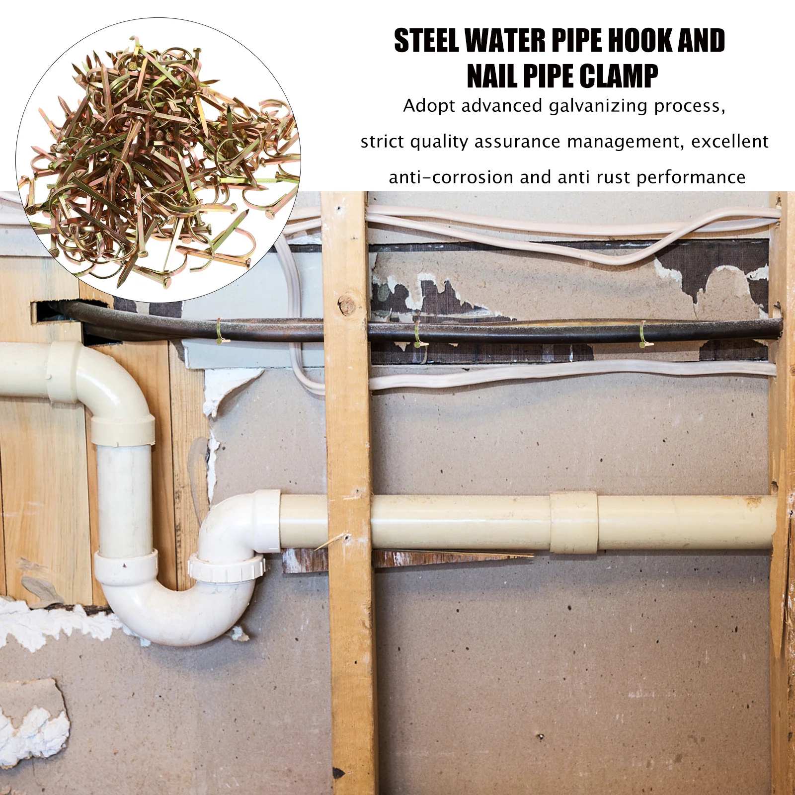 200pcs Nail For Pex Copper Cpvc Pipe Fixing Clips Tubing Support Nails Holders Clamp Fastener Iron Hardware Fittings
200pcs Nail For Pex Copper Cpvc Pipe Fixing Clips Tubing Support Nails Holders Clamp Fastener Iron Hardware Fittings