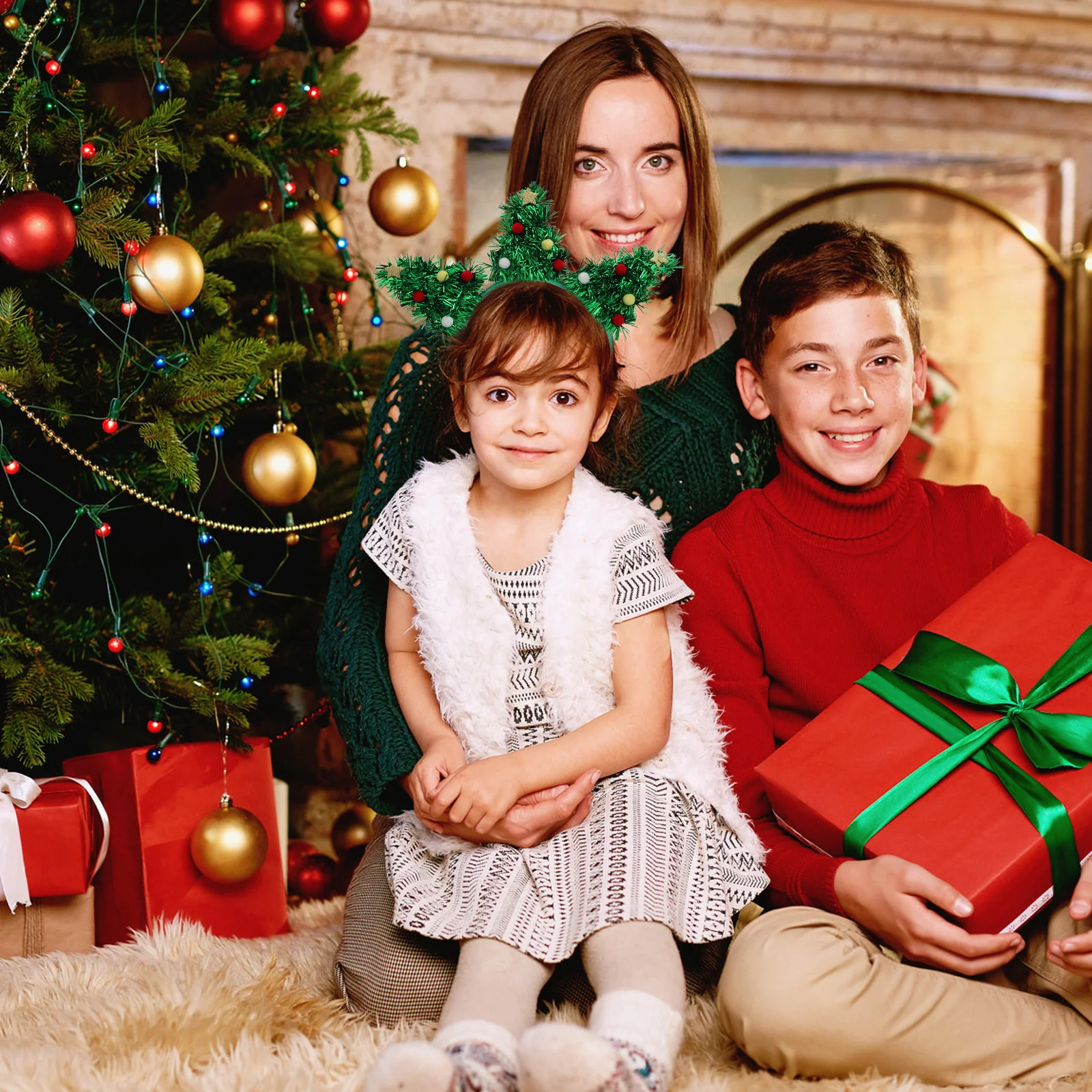 Christmas Tree Headband Holiday Star Pompom Decoration Xmas Party Hair Accessories Festive Headband Hairband
Christmas Tree Headband Holiday Star Pompom Decoration Xmas Party Hair Accessories Festive Headband Hairband