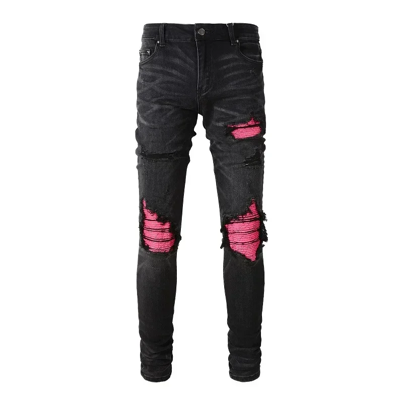 Four Seasons Men's Trendy Hole Skinny Vintage Jeans Trousers Elastic Casual Patch Slim Colorful Denim Pants Male Streetwear
Four Seasons Men's Trendy Hole Skinny Vintage Jeans Trousers Elastic Casual Patch Slim Colorful Denim Pants Male Streetwear