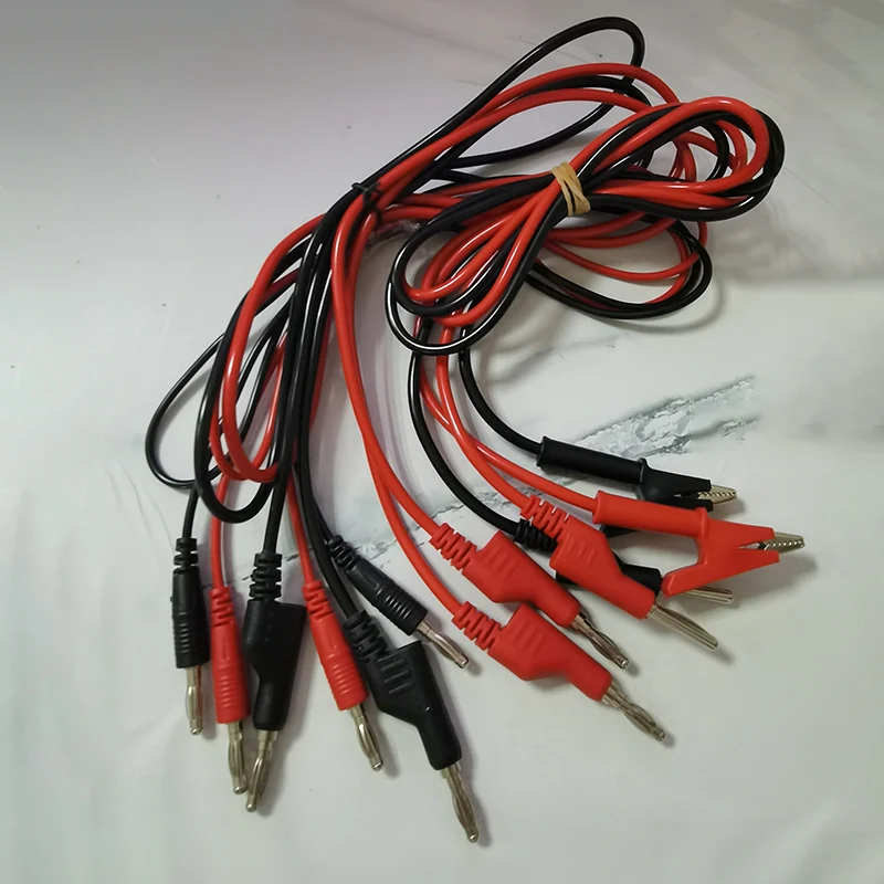 6 types 10/15A Dual head 4mm Banana Alligator crocodile to Banana Alligator Clip Cable plug test crocodile Red Black lead Probe
6 types 10/15A Dual head 4mm Banana Alligator crocodile to Banana Alligator Clip Cable plug test crocodile Red Black lead Probe