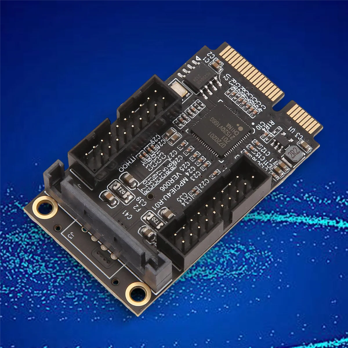 T07C-MINI PCI-E — двойной 19-контактный передний 19-контактный 5-контактный разъем 5 Гбит/с, 4-портовый адаптер D 720201 Модуль карты расширения порта захвата SATA
T07C-MINI PCI-E — двойной 19-контактный передний 19-контактный 5-контактный разъем 5 Гбит/с, 4-портовый адаптер D 720201 Модуль карты расширения порта захвата SATA