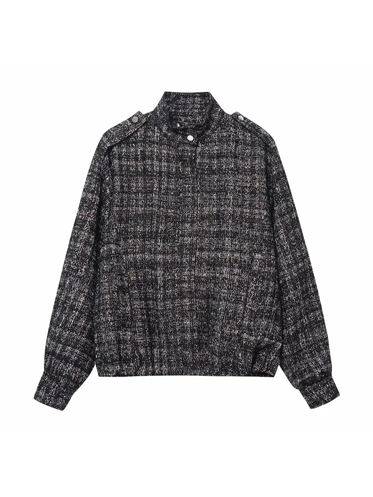 Women Autumn Winter Fashion Metallic Colored Wire Versatile Pilot Jacket Female Round Neck Single-Breasted Solid Casual Coat
Women Autumn Winter Fashion Metallic Colored Wire Versatile Pilot Jacket Female Round Neck Single-Breasted Solid Casual Coat