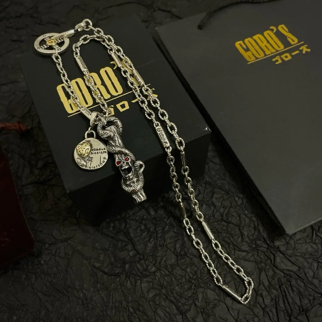Japan Tide Vintage Skull and Snake Pendant Classic Multiple Element Fashion Hip-Hop Punk Couple Versatile Necklace
Japan Tide Vintage Skull and Snake Pendant Classic Multiple Element Fashion Hip-Hop Punk Couple Versatile Necklace
