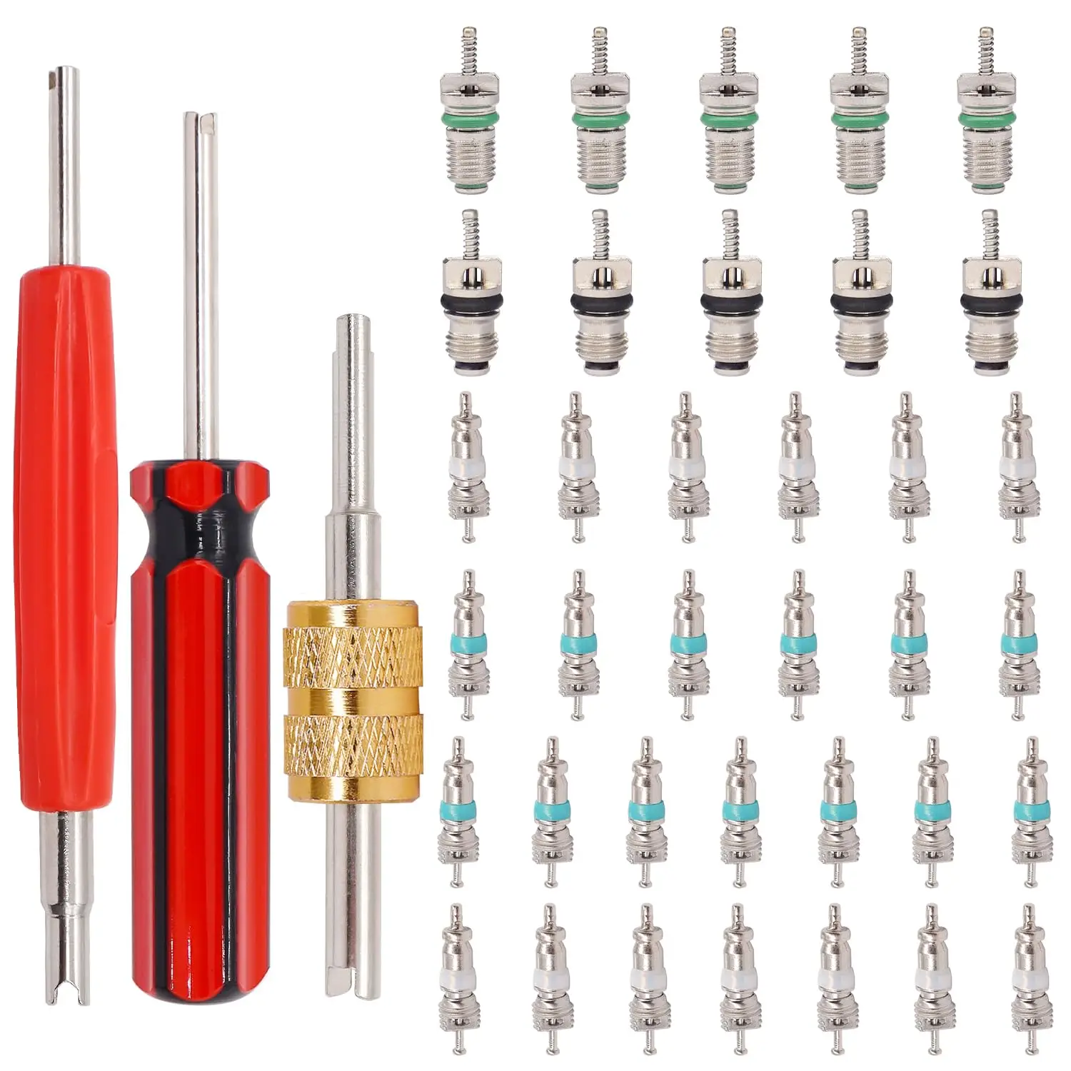 Ремкомплект автомобильного кондиционера - 270 шт. уплотнительное кольцо + 102 шт. сердечник клапана + 39 шт. сердечник клапана переменного тока
Ремкомплект автомобильного кондиционера - 270 шт. уплотнительное кольцо + 102 шт. сердечник клапана + 39 шт. сердечник клапана переменного тока