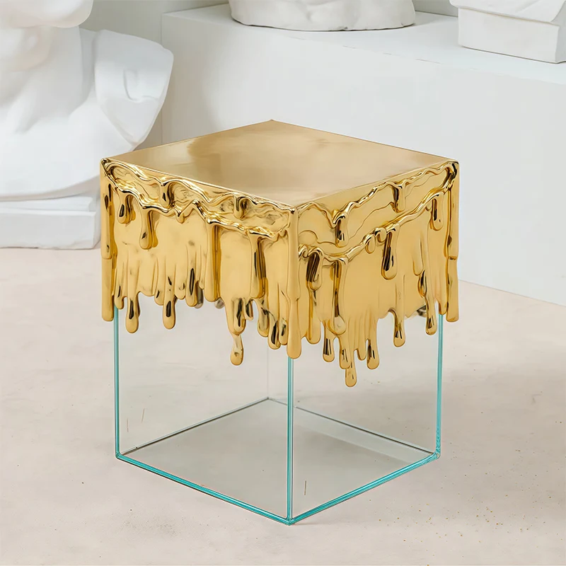 Modern creative light luxury art water drop brass coffee table villa home bedroom living room
Modern creative light luxury art water drop brass coffee table villa home bedroom living room