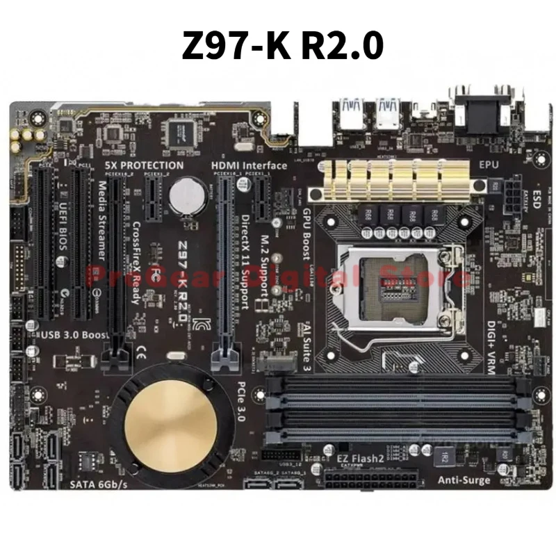 Used For ASUS Z97-K R2.0 LGA 1150 DDR3 ATX Motherboard with M.2 for 4th/5th Gen Intel Core i7/i5/i3/Pentium/Celeron CPU
Used For ASUS Z97-K R2.0 LGA 1150 DDR3 ATX Motherboard with M.2 for 4th/5th Gen Intel Core i7/i5/i3/Pentium/Celeron CPU