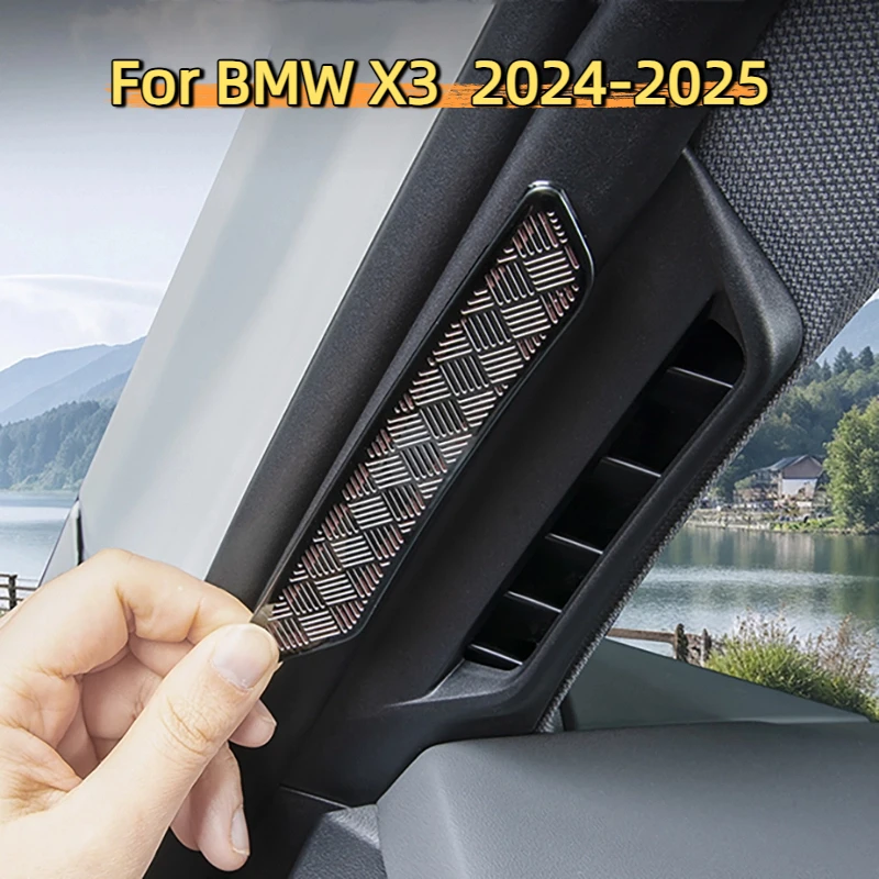 For BMW X3 G45 G48 2024-2025 Car A-pillar Air Conditioning Outlet Dust Cover Interior Protection Decoration Sticker Accessories 
For BMW X3 G45 G48 2024-2025 Car A-pillar Air Conditioning Outlet Dust Cover Interior Protection Decoration Sticker Accessories