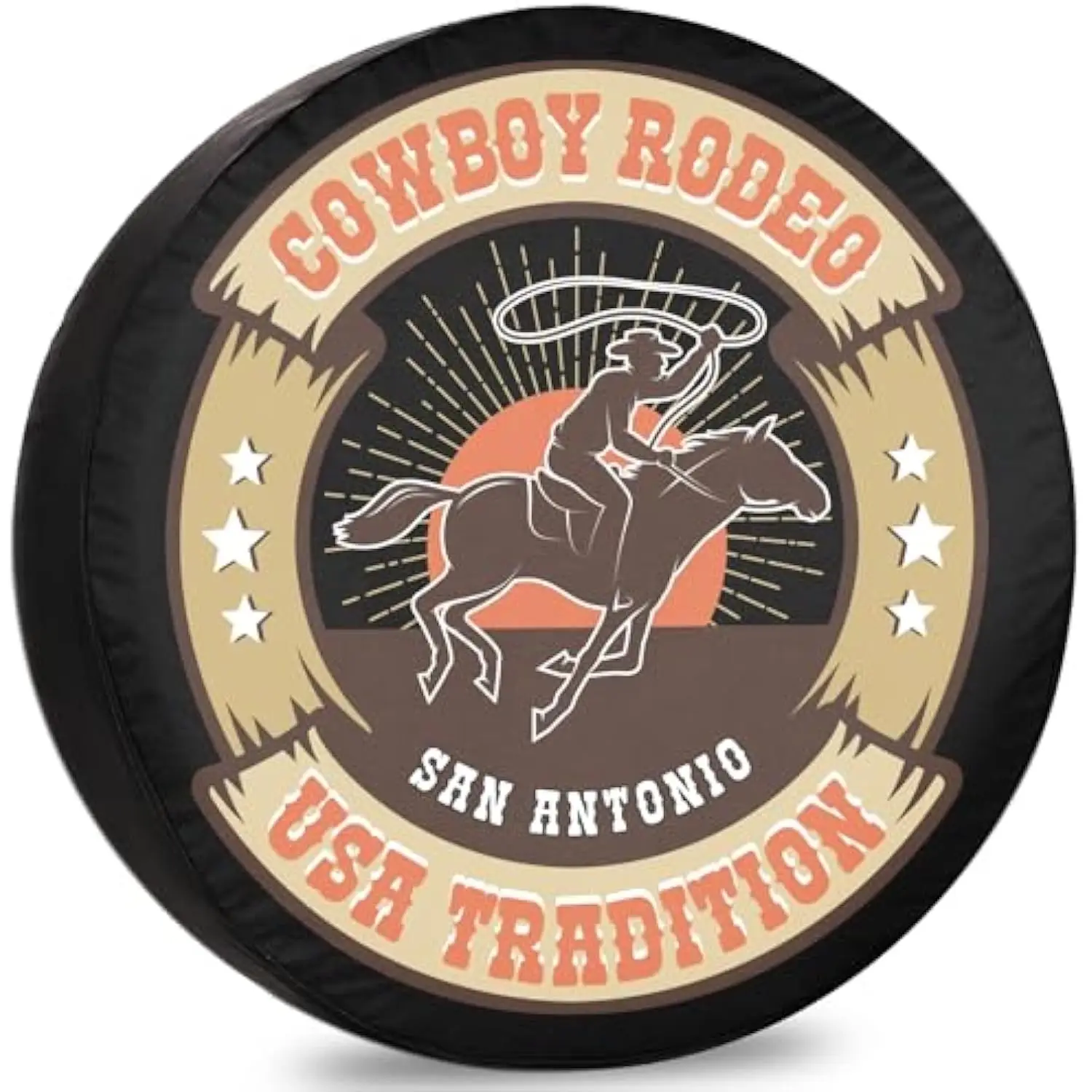Cowboy Rodeo San Antonio USA Tradition Spare Tire Cover Weatherproof Polyester Wheel Protector
Cowboy Rodeo San Antonio USA Tradition Spare Tire Cover Weatherproof Polyester Wheel Protector