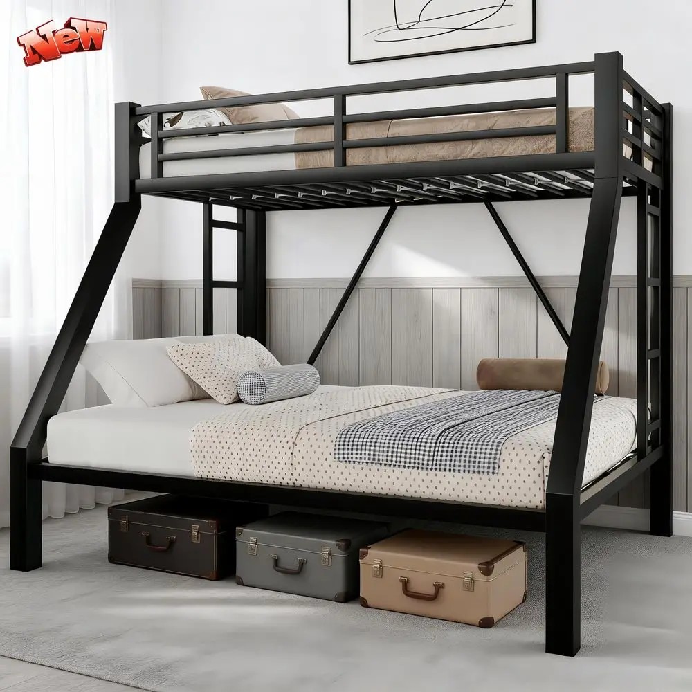 Metal Twin XL Over Queen Bunk Bed with 2 Ladders,Higher Quality Metal Bunk Bed Queen Size for Boys Girls Teens Adults,No Box Sp
Metal Twin XL Over Queen Bunk Bed with 2 Ladders,Higher Quality Metal Bunk Bed Queen Size for Boys Girls Teens Adults,No Box Sp