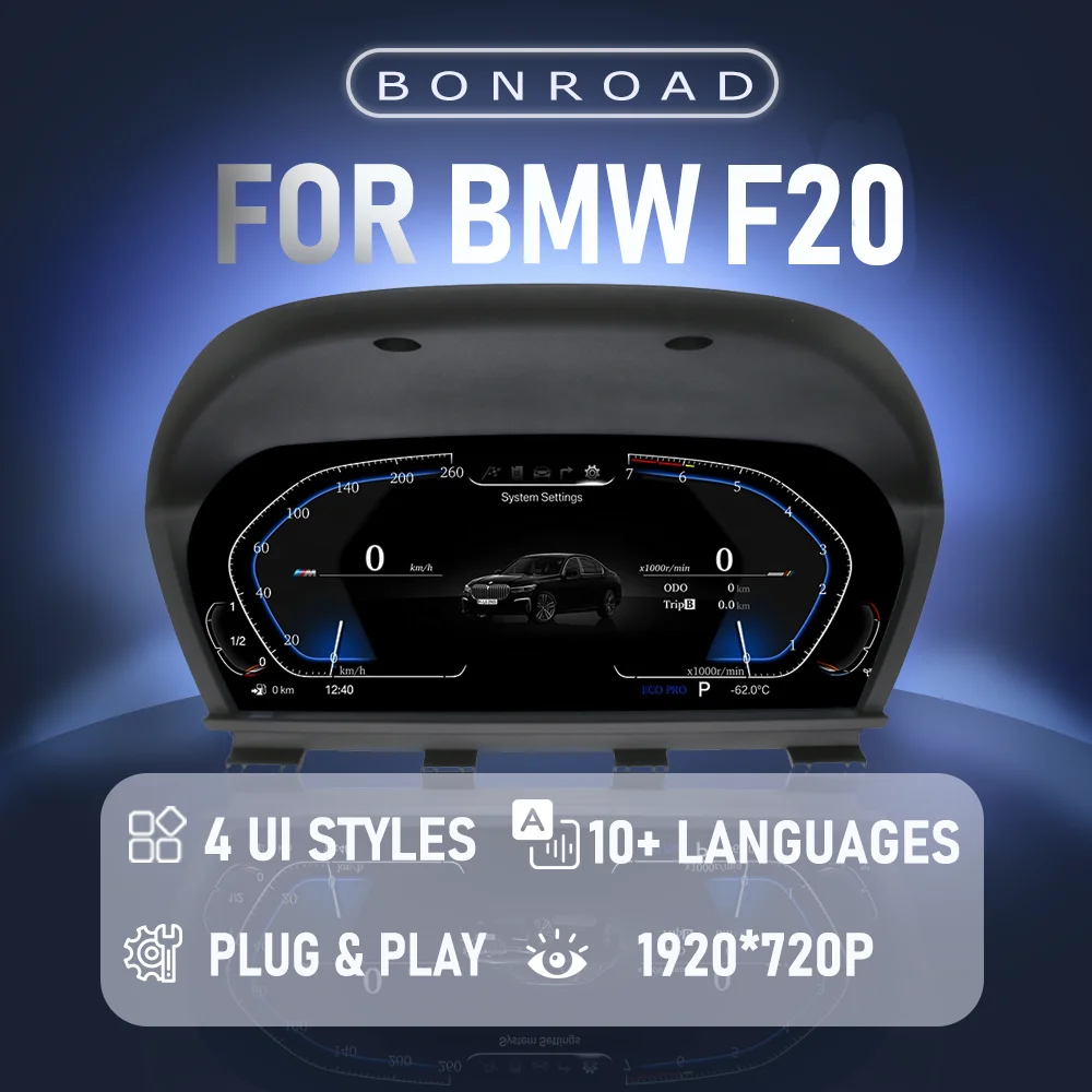 BONROAD 1920*720P ЖК-дисплей, цифровая панель приборной панели, кластер для BMW 1 2 серии F20 F21 F52 F22 X1 F48 F49 X2 F39 Cockpit Instrument
BONROAD 1920*720P ЖК-дисплей, цифровая панель приборной панели, кластер для BMW 1 2 серии F20 F21 F52 F22 X1 F48 F49 X2 F39 Cockpit Instrument