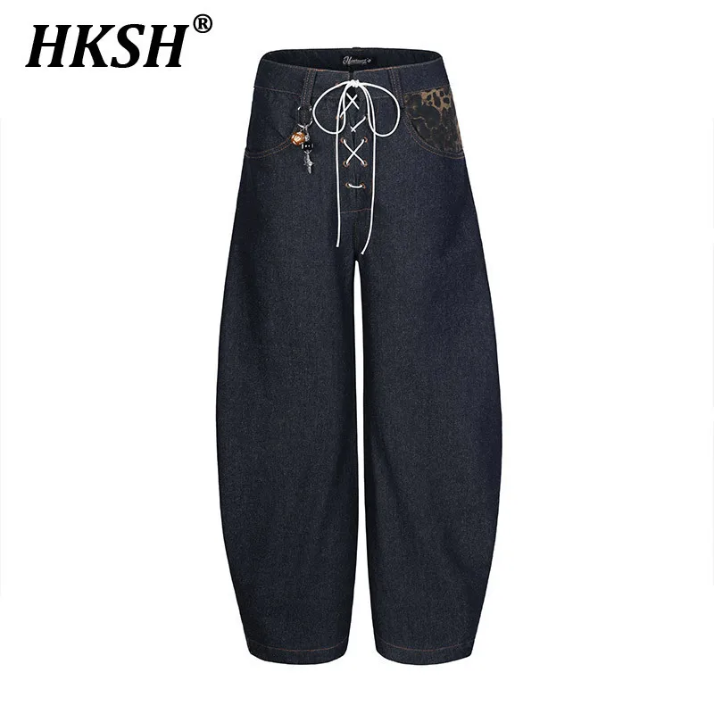 HKSH American Vintage Style Original Color Contrast Washed Leopard Print Strap Jeans Autumn New Slim Wide Leg Denim Pants HK4611
HKSH American Vintage Style Original Color Contrast Washed Leopard Print Strap Jeans Autumn New Slim Wide Leg Denim Pants HK4611