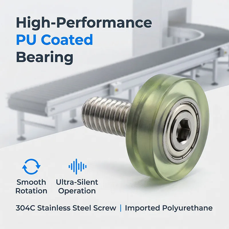 5pcs 16mm PU Coated Roller Bearing 685RS With Screw M4 PU68516-5C1L6M4 Polyurethane Bolt Wheel 16mm Soft Rubber Threaded pulley
5pcs 16mm PU Coated Roller Bearing 685RS With Screw M4 PU68516-5C1L6M4 Polyurethane Bolt Wheel 16mm Soft Rubber Threaded pulley