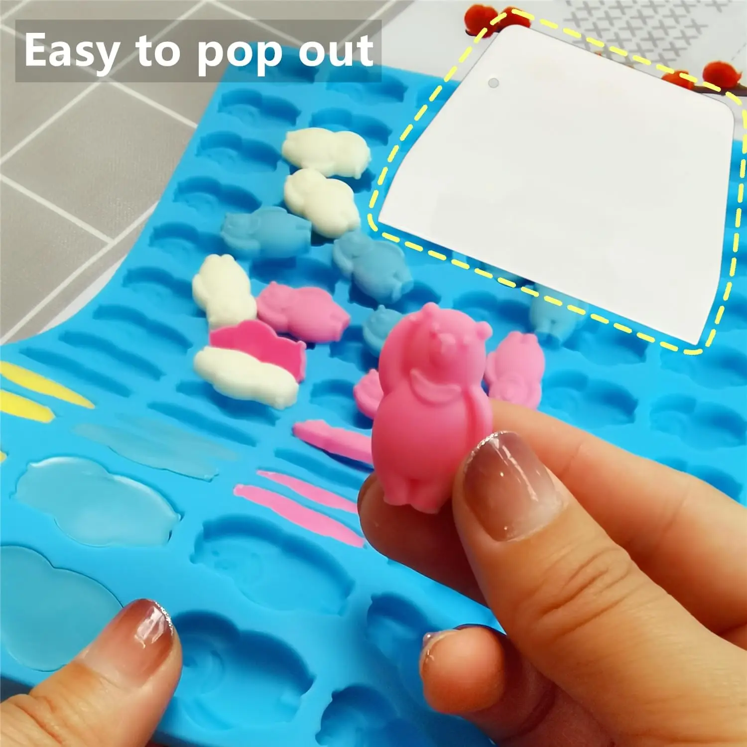 Gummy Bear Silicone Molds with Scraper - Perfect for Making Gummy Bears, Chocolates, Candies and Ice Cubes
Gummy Bear Silicone Molds with Scraper - Perfect for Making Gummy Bears, Chocolates, Candies and Ice Cubes