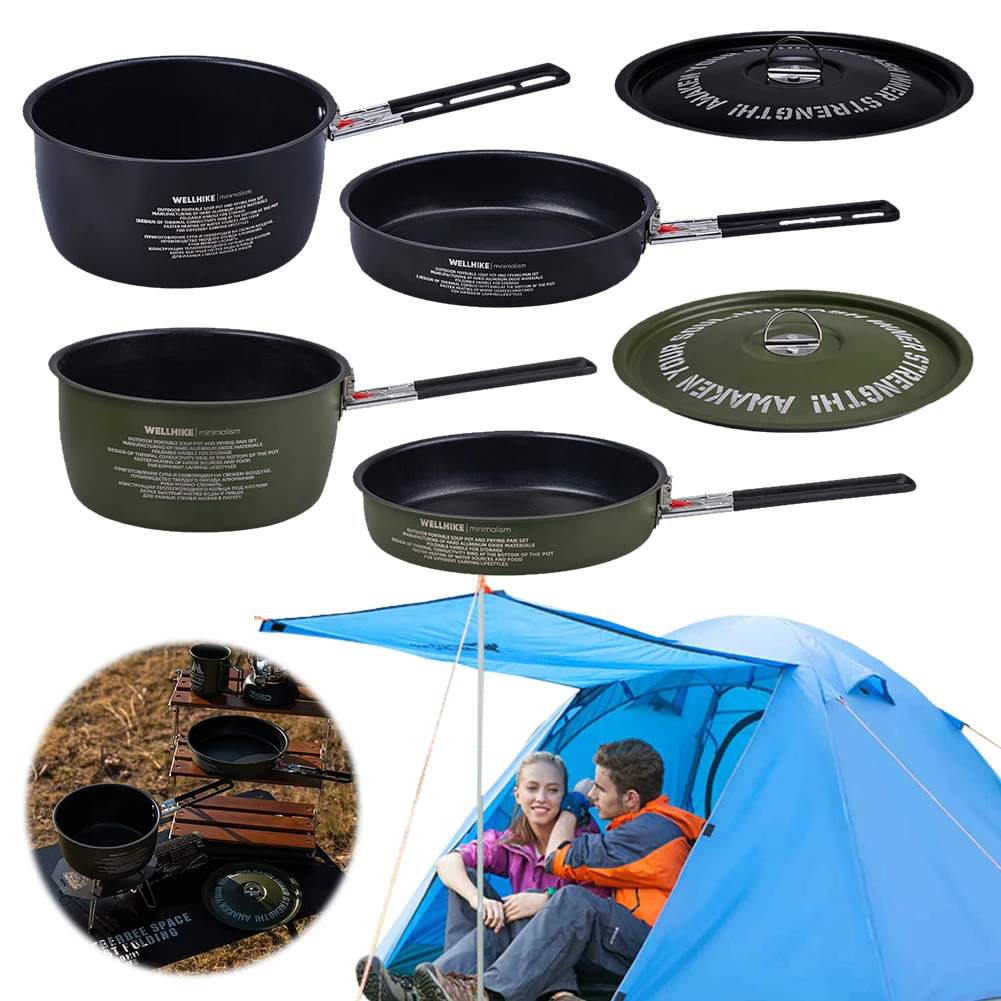 Outdoor Camping Cooking Set Camping Cookware Set Camping Pot and Fry Pan Set for Camping Backpacking Outdoor Cooking and Picnic
Outdoor Camping Cooking Set Camping Cookware Set Camping Pot and Fry Pan Set for Camping Backpacking Outdoor Cooking and Picnic