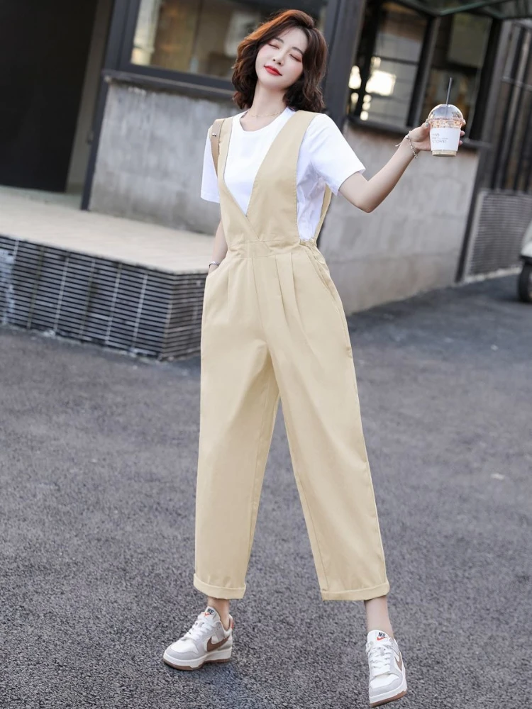 Pregnancy Jumpsuit for Women 100% Cotton Strap Pants High Waist Wide Leg Ankle Length Comfy Maternity Wear
Pregnancy Jumpsuit for Women 100% Cotton Strap Pants High Waist Wide Leg Ankle Length Comfy Maternity Wear