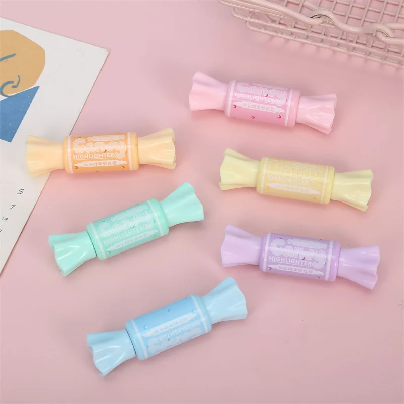 6 pcs/lot Creative Candy Highlighter Cute Double Head 6 Colors Drawing Marker Pens Office School Writing Supplies
6 pcs/lot Creative Candy Highlighter Cute Double Head 6 Colors Drawing Marker Pens Office School Writing Supplies