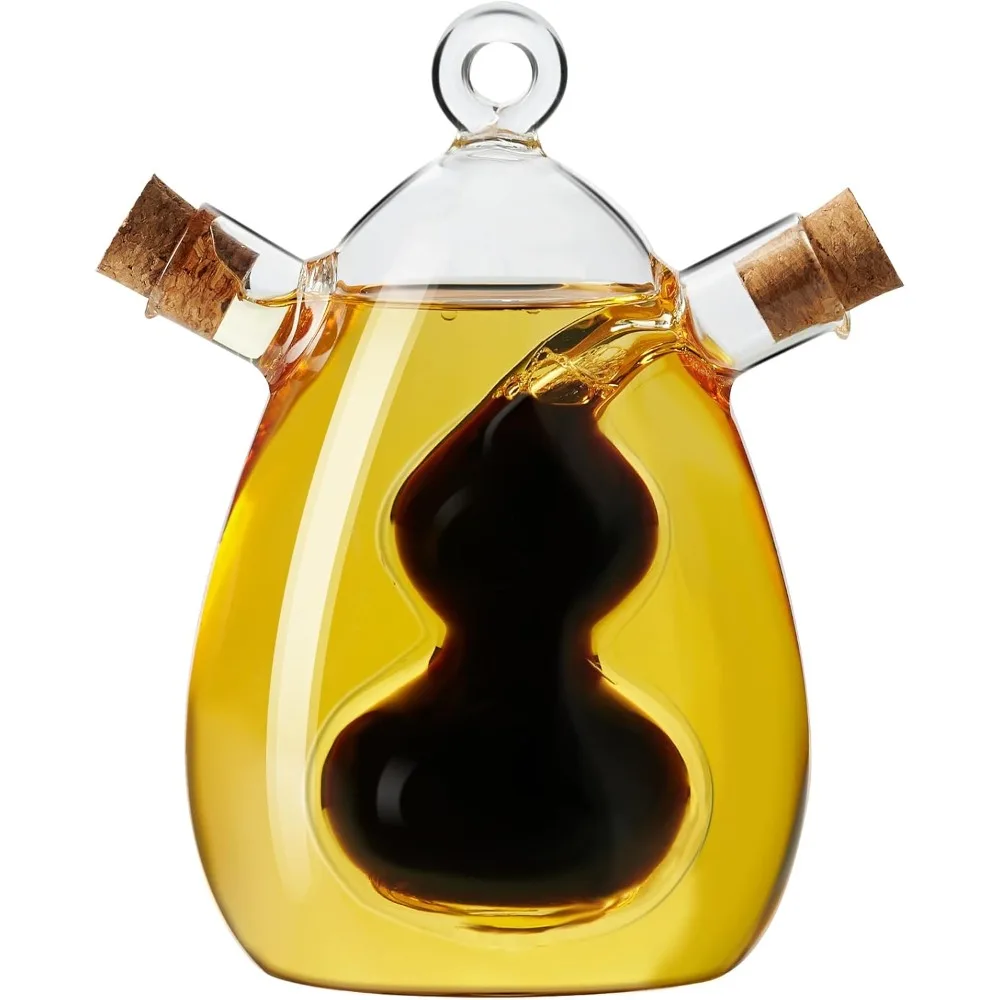 Oil and Vinegar Dispenser Bottle 2 in 1, Olive Oil Dispenser Bottle for Kitchen with Cork Stoppers
Oil and Vinegar Dispenser Bottle 2 in 1, Olive Oil Dispenser Bottle for Kitchen with Cork Stoppers