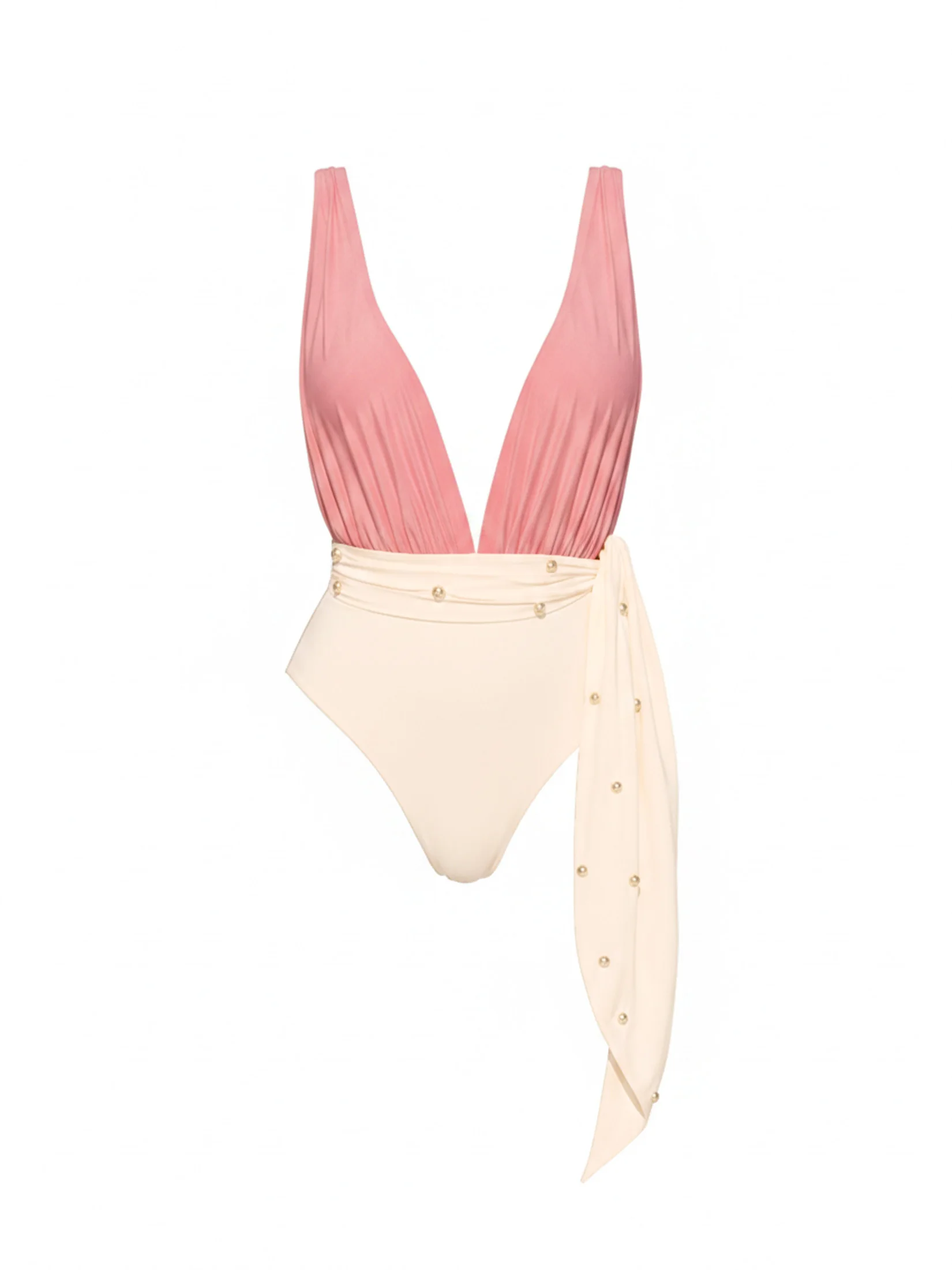 Swimwear Sexy Deep V Neck Pink Block One Piece Swimsuit Rivet Belted Slimming Monokini Summer Beach Vacation Bathing Suit K374
Swimwear Sexy Deep V Neck Pink Block One Piece Swimsuit Rivet Belted Slimming Monokini Summer Beach Vacation Bathing Suit K374