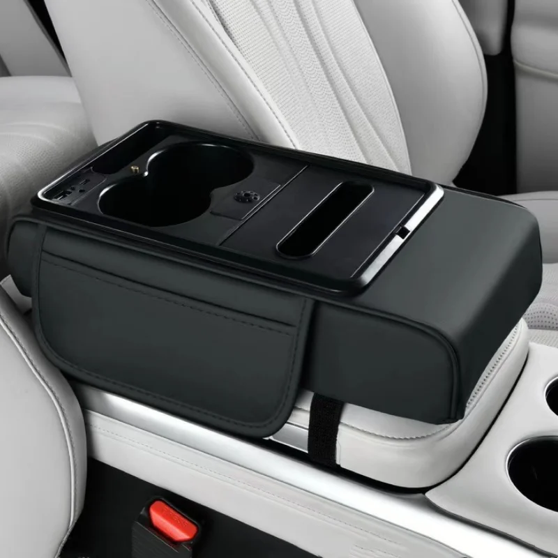 Auto Center Console Armrest Cushion With 2 Cup Holder Tissue Box Side Storage Pocket PU Leather Armrest Pad Portable Height Pad
Auto Center Console Armrest Cushion With 2 Cup Holder Tissue Box Side Storage Pocket PU Leather Armrest Pad Portable Height Pad