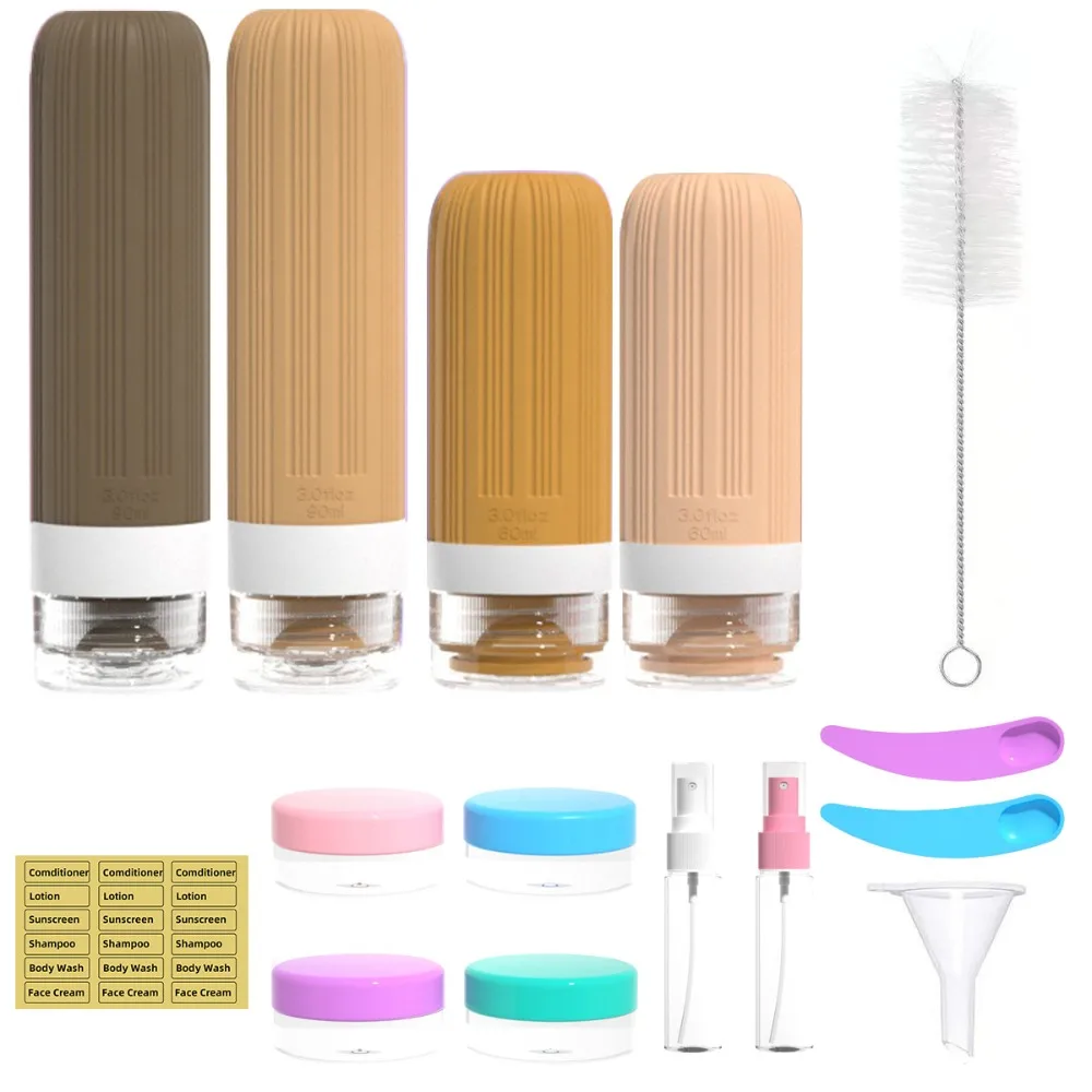 Leak Proof Travel Bottles Portable Hassle-Free Silicone Containers Kit Refillable Storage Bag
Leak Proof Travel Bottles Portable Hassle-Free Silicone Containers Kit Refillable Storage Bag