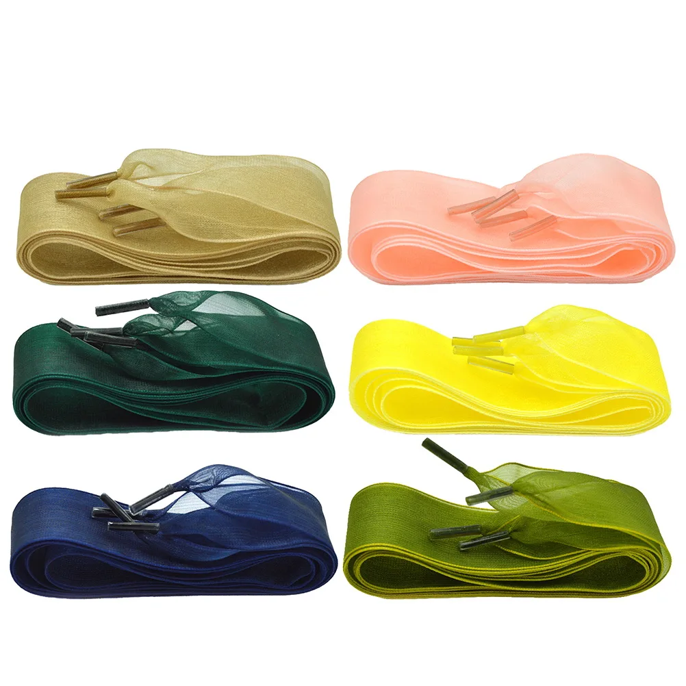 6 Pairs of Assorted Color Wide Chiffon Shoelaces Durable Flat Shoe Strings for Sneakers Boots Fashion Accessories Stylish Laces
6 Pairs of Assorted Color Wide Chiffon Shoelaces Durable Flat Shoe Strings for Sneakers Boots Fashion Accessories Stylish Laces