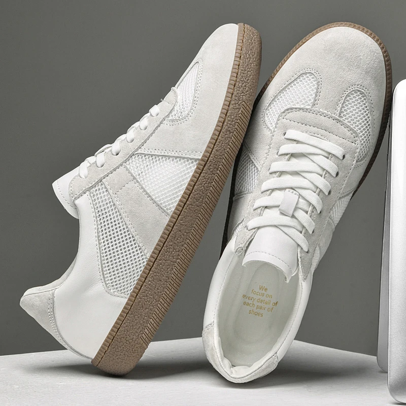Summer Breathable Mesh Cutout German Army Trainer Shoes Genuine Leather Lightweight Casual Flat Sneakers Forrest Gump Sneakers
Summer Breathable Mesh Cutout German Army Trainer Shoes Genuine Leather Lightweight Casual Flat Sneakers Forrest Gump Sneakers