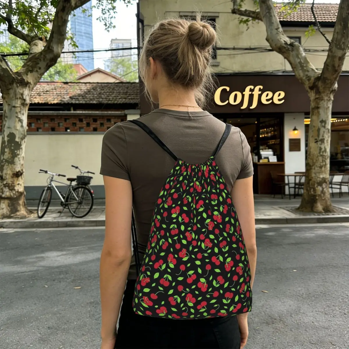 Cartoon Cherry Pattern Backpacks Casual Drawstring Bags Sports Bag Book Bags for Travel Students
Cartoon Cherry Pattern Backpacks Casual Drawstring Bags Sports Bag Book Bags for Travel Students