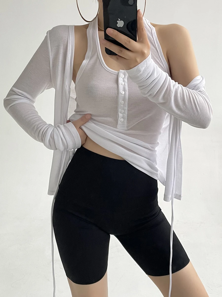 Комплект из двух предметов AcupStudio Jiangyou: топ без бретелек и кардиган с защитой от солнца, женская футболка
Комплект из двух предметов AcupStudio Jiangyou: топ без бретелек и кардиган с защитой от солнца, женская футболка