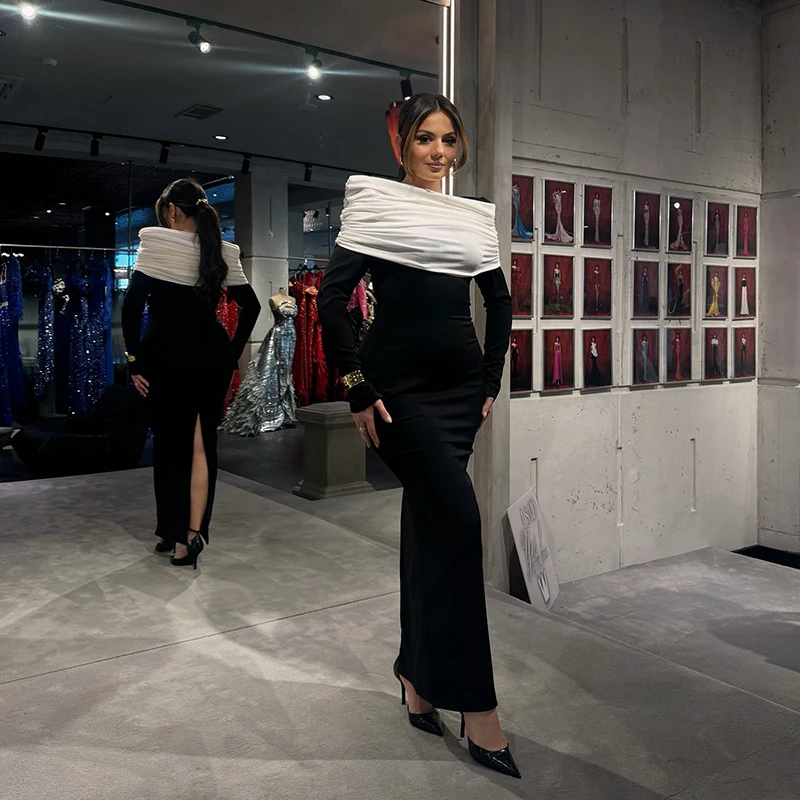 Thinyfull 2025 Sexy Mermaid Prom Evening Dresses Long SLeeves Off The Shoulder Party Dress Women Cocktail Prom Gowns Customized
Thinyfull 2025 Sexy Mermaid Prom Evening Dresses Long SLeeves Off The Shoulder Party Dress Women Cocktail Prom Gowns Customized