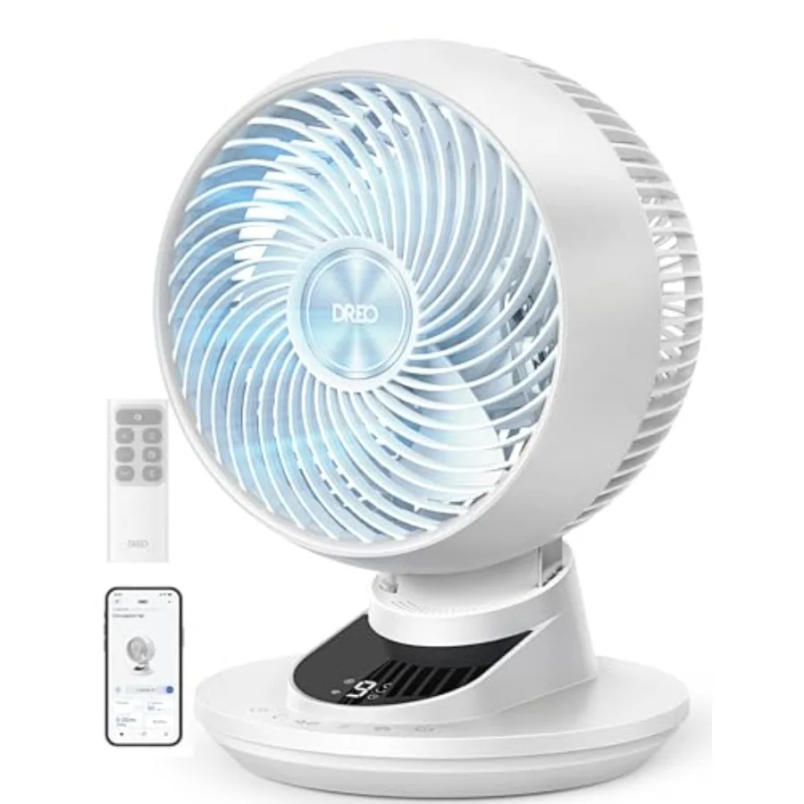 Smart Fan for Bedroom Powerful 85 Feet Airflow 12 Inch Desk Fans in 20dB Quiet 90°+90° oscillating fans App/Voice Control 9 Spe
Smart Fan for Bedroom Powerful 85 Feet Airflow 12 Inch Desk Fans in 20dB Quiet 90°+90° oscillating fans App/Voice Control 9 Spe