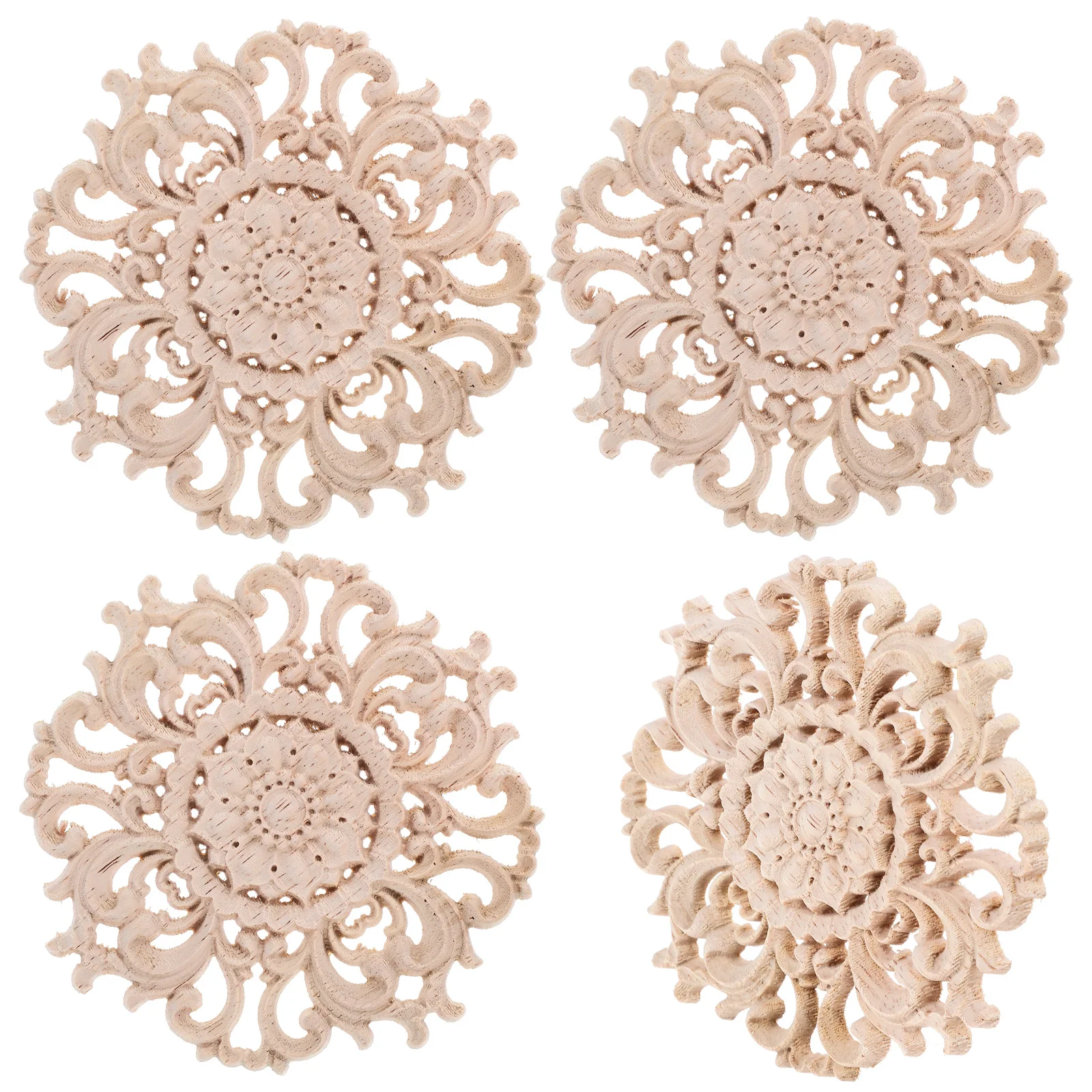 4 Pcs Carving Wooden Appliques 10x10x0.8cm Furniture Decor Accessories Doors Cabinets Home Ornaments Wood Decals European Style
4 Pcs Carving Wooden Appliques 10x10x0.8cm Furniture Decor Accessories Doors Cabinets Home Ornaments Wood Decals European Style