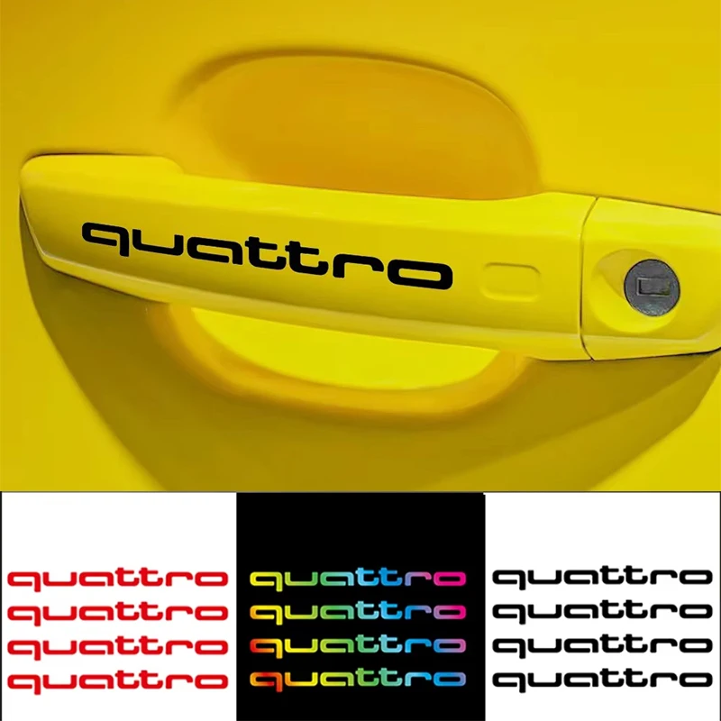 4PCS Car Door Handle Sticker Auto Decoration Accessories for Audi QUATTRO Badge Sline A4 B8 B6 B7 B9 A3 8P 8V 8L A6 C7 C6 C5 A5
4PCS Car Door Handle Sticker Auto Decoration Accessories for Audi QUATTRO Badge Sline A4 B8 B6 B7 B9 A3 8P 8V 8L A6 C7 C6 C5 A5