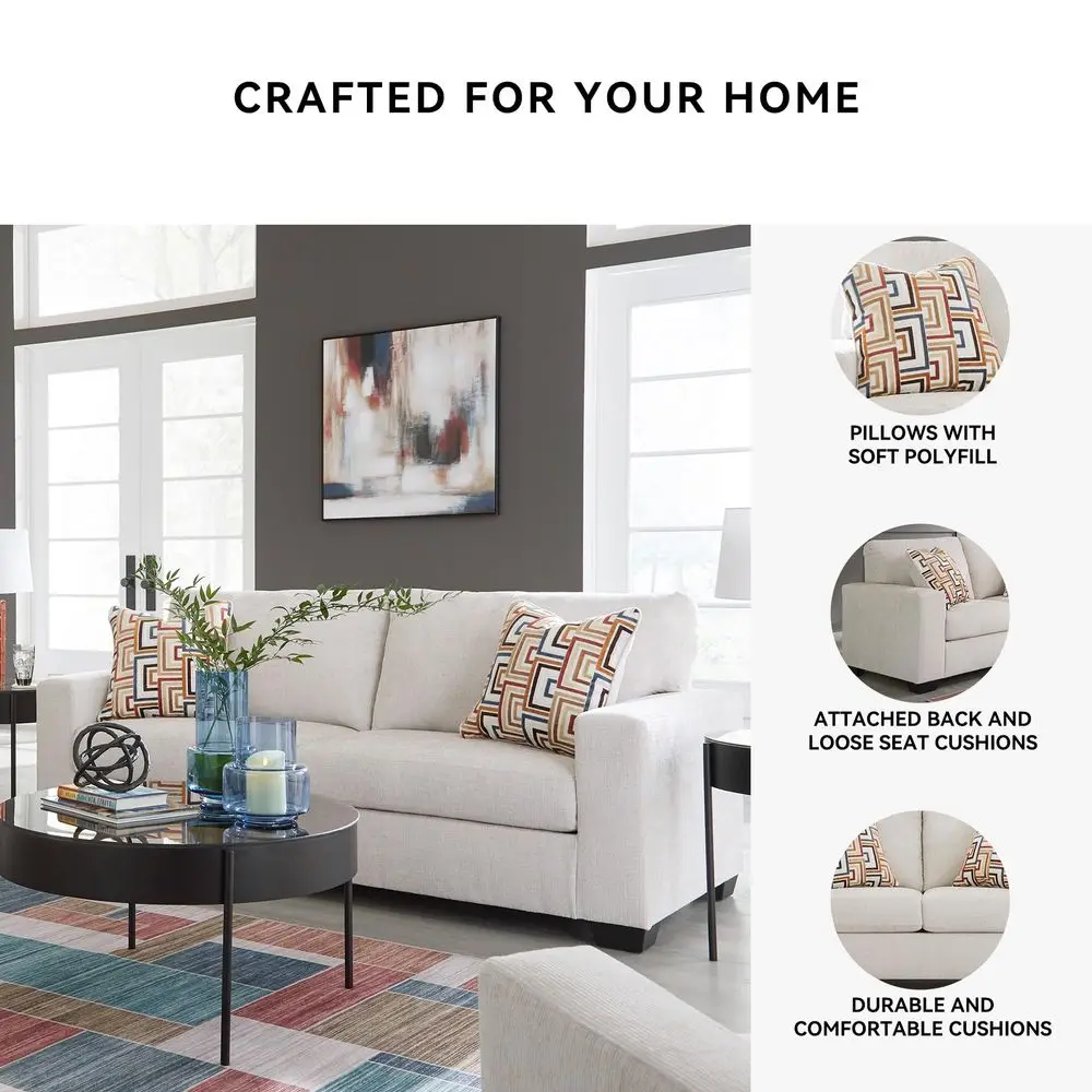 Aviemore Coastal Sofa with 2 Accent Pillows, Beige
Aviemore Coastal Sofa with 2 Accent Pillows, Beige