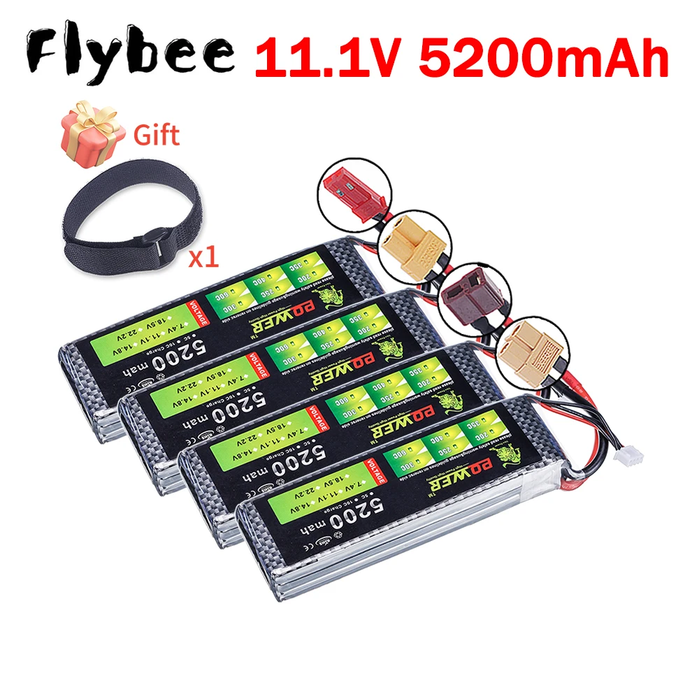 FLYBEE 5200 мАч 11,1 В 40C Lipo аккумулятор для радиоуправляемого автомобиля, вертолета, квадрокоптера, гоночного автомобиля, дрона, 11,1 В, 3S, аккумуляторные батареи MAX 60C
FLYBEE 5200 мАч 11,1 В 40C Lipo аккумулятор для радиоуправляемого автомобиля, вертолета, квадрокоптера, гоночного автомобиля, дрона, 11,1 В, 3S, аккумуляторные батареи MAX 60C