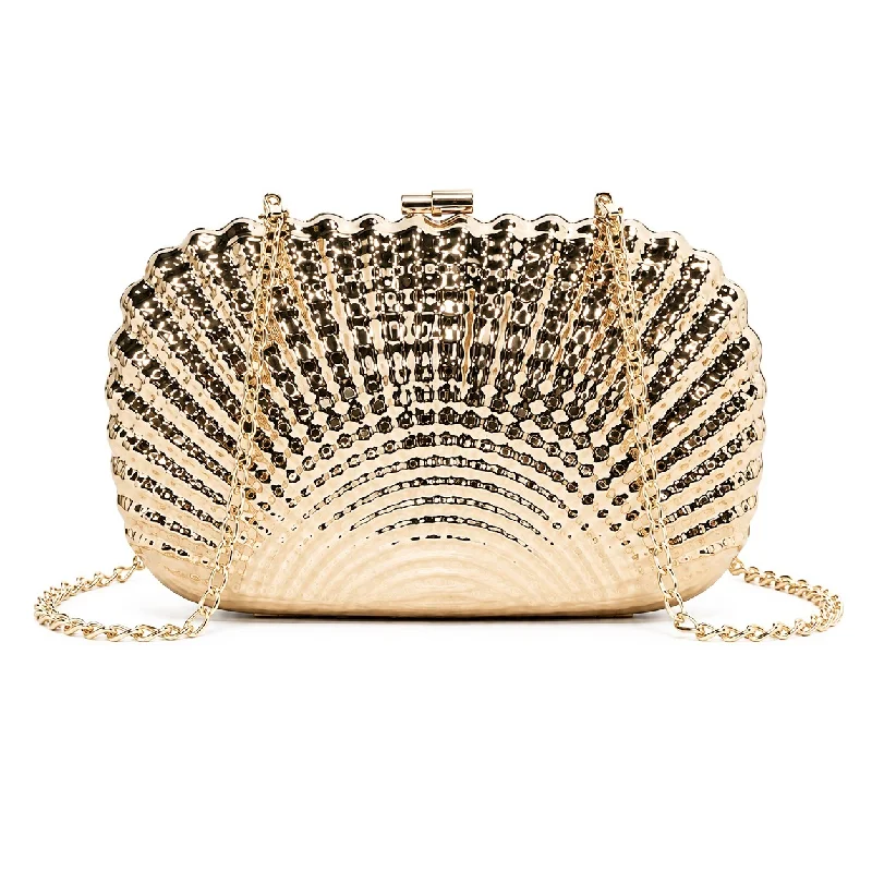 Metal Heart Shell Shape Clutch Evening Bag For Women, Gold Alloy Chain Crossbody Purse, Hard Case Iron Box Handbag For Wedding P
Metal Heart Shell Shape Clutch Evening Bag For Women, Gold Alloy Chain Crossbody Purse, Hard Case Iron Box Handbag For Wedding P