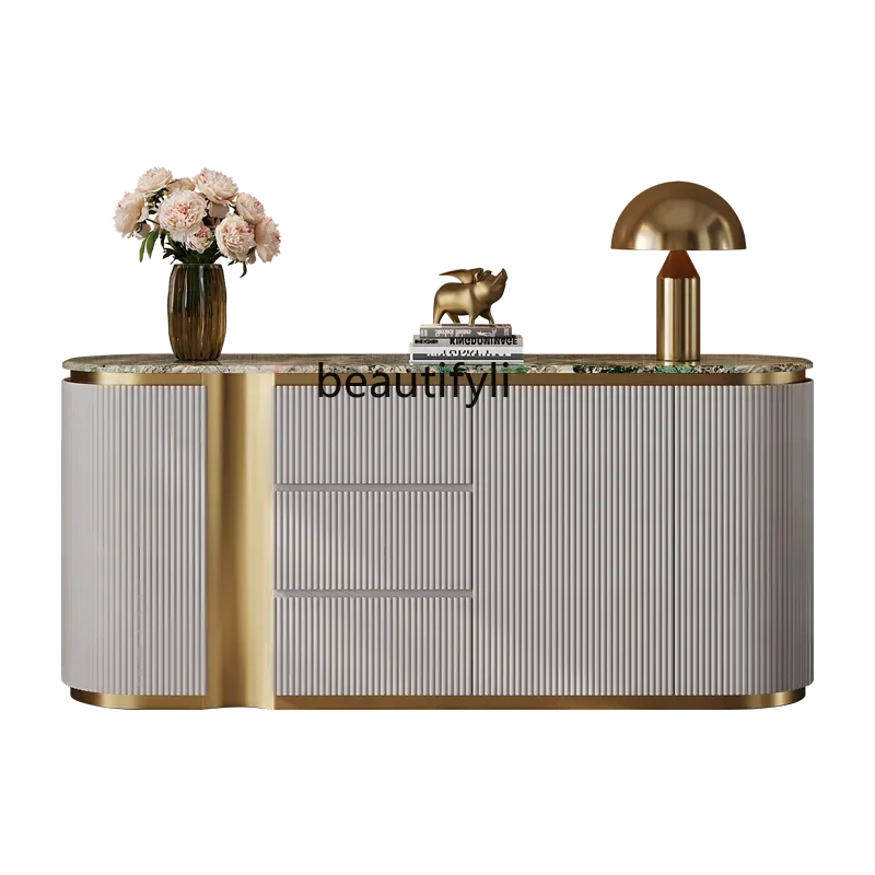 HLight luxury dining side cabinet storage Italian marble restaurant high-end high-grade high-grade paint porch cabinet
HLight luxury dining side cabinet storage Italian marble restaurant high-end high-grade high-grade paint porch cabinet